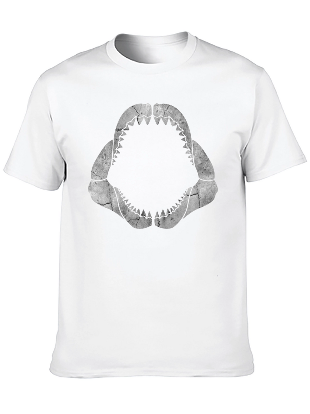 Shark Jaws Graphic Tee - Black Cotton T-Shirt