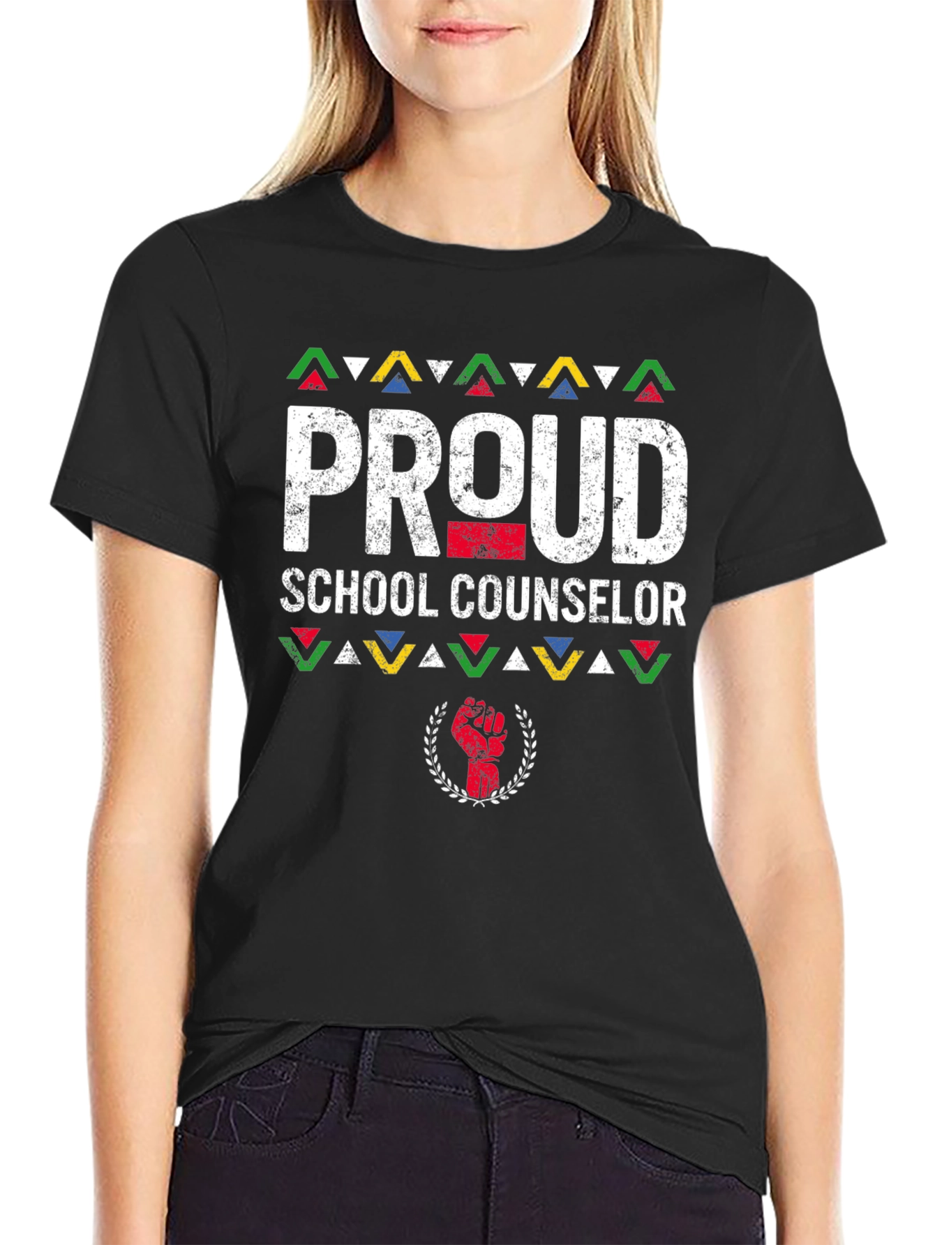 Proud School Counselor T-Shirt - Black