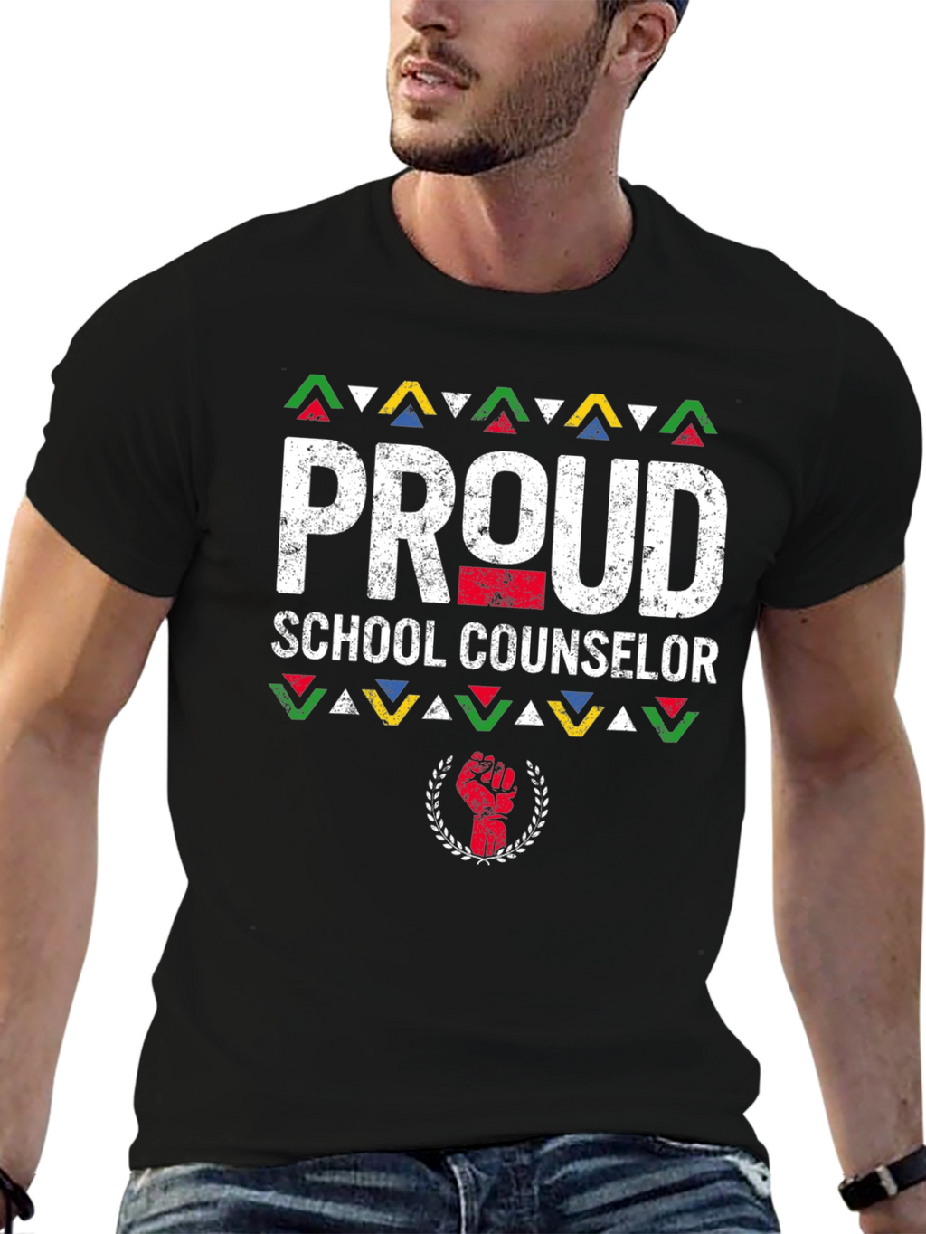 Proud School Counselor T-Shirt - Black