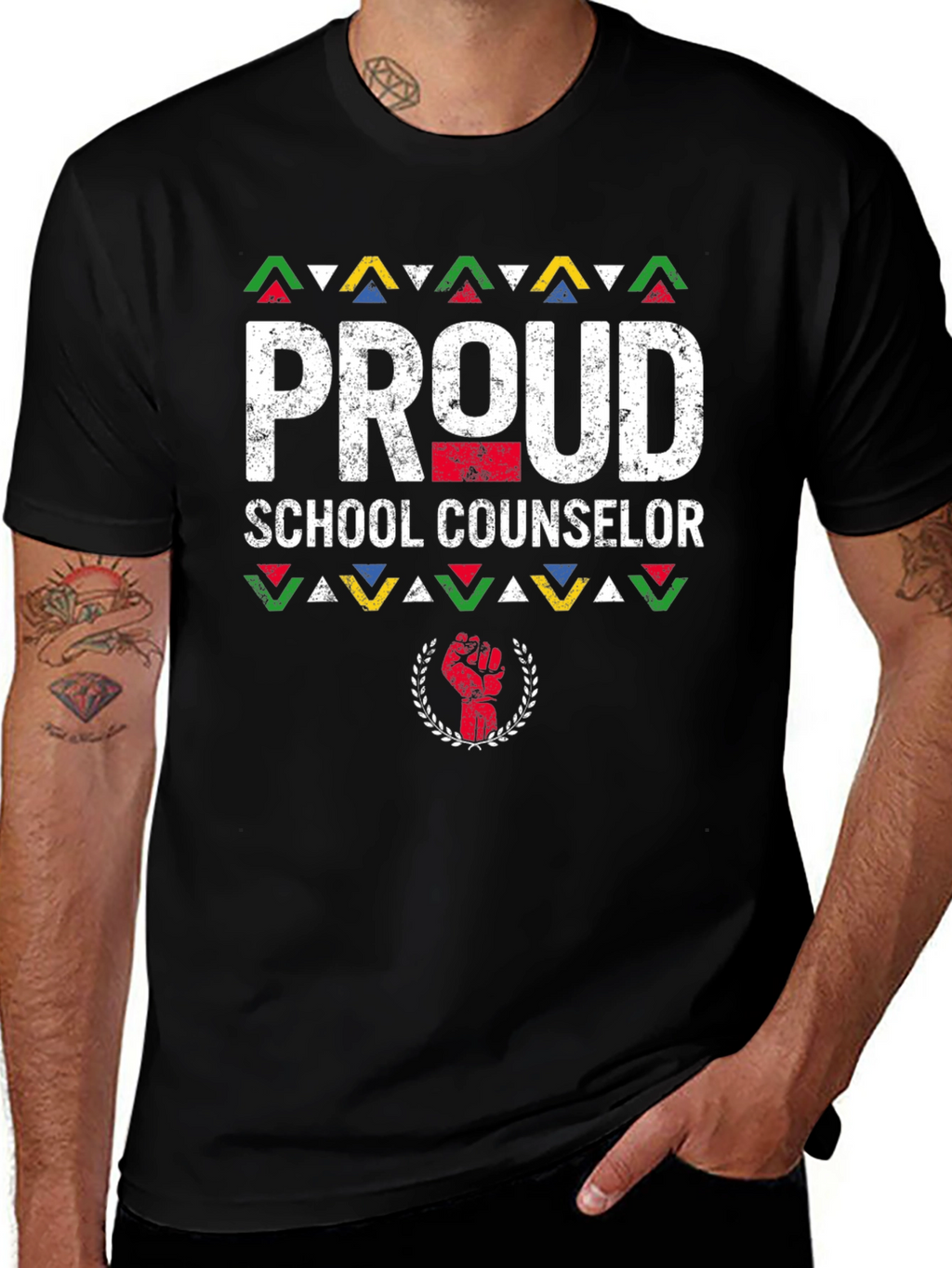 Proud School Counselor T-Shirt - Black