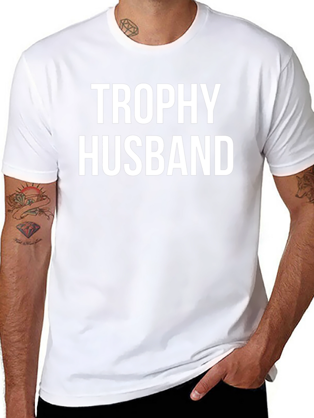 Trophy Husband T-Shirt - Black Cotton Tee