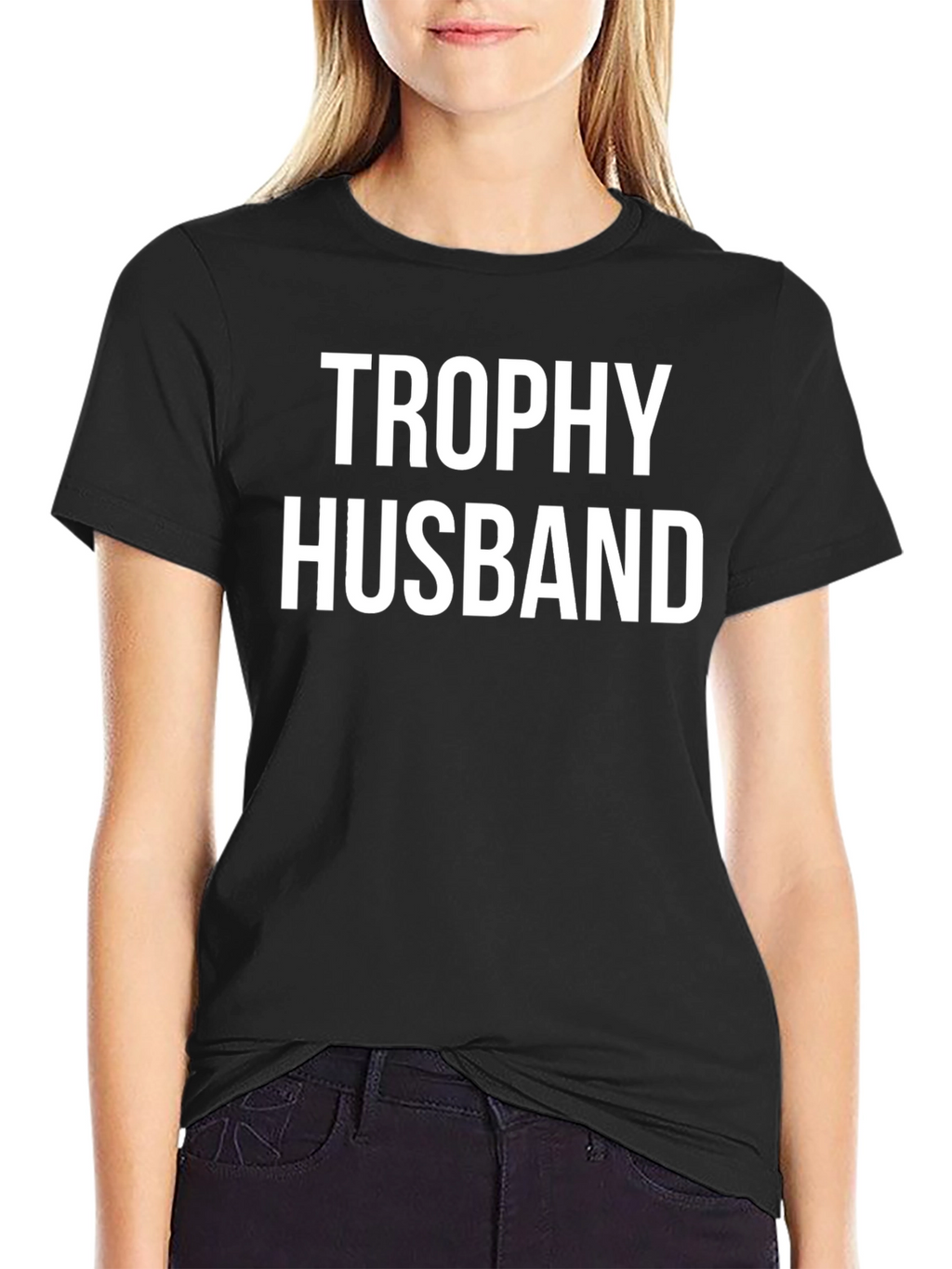 Trophy Husband T-Shirt - Black Cotton Tee