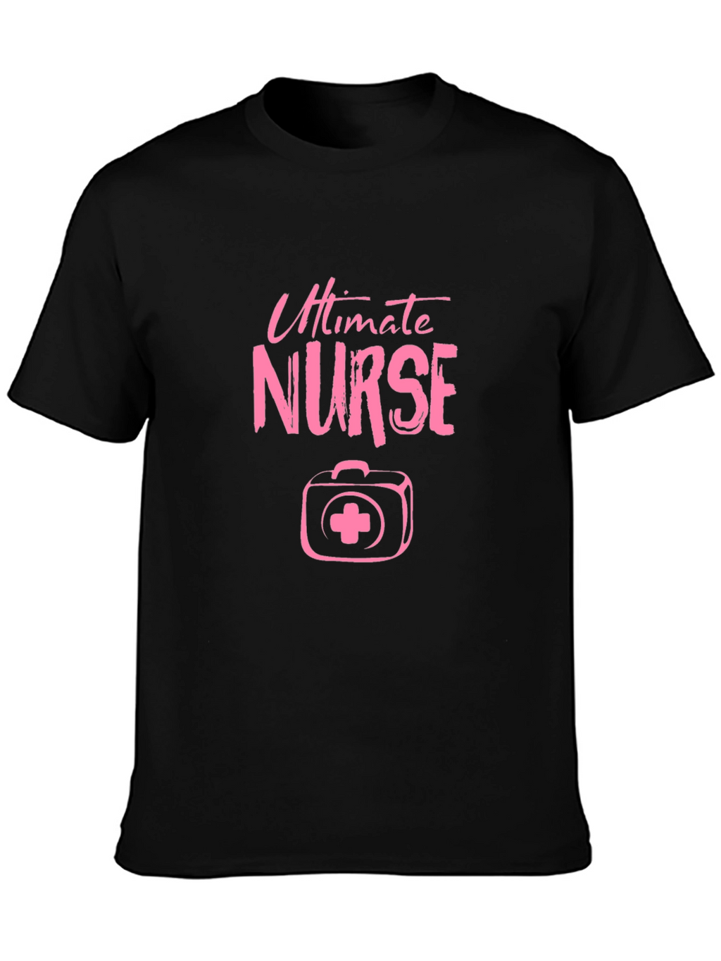 Ultimate Nurse Pink Graphic Black T-Shirt
