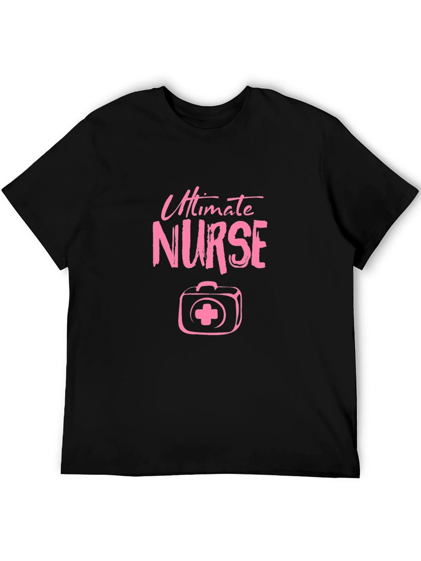 Ultimate Nurse Pink Graphic Black T-Shirt