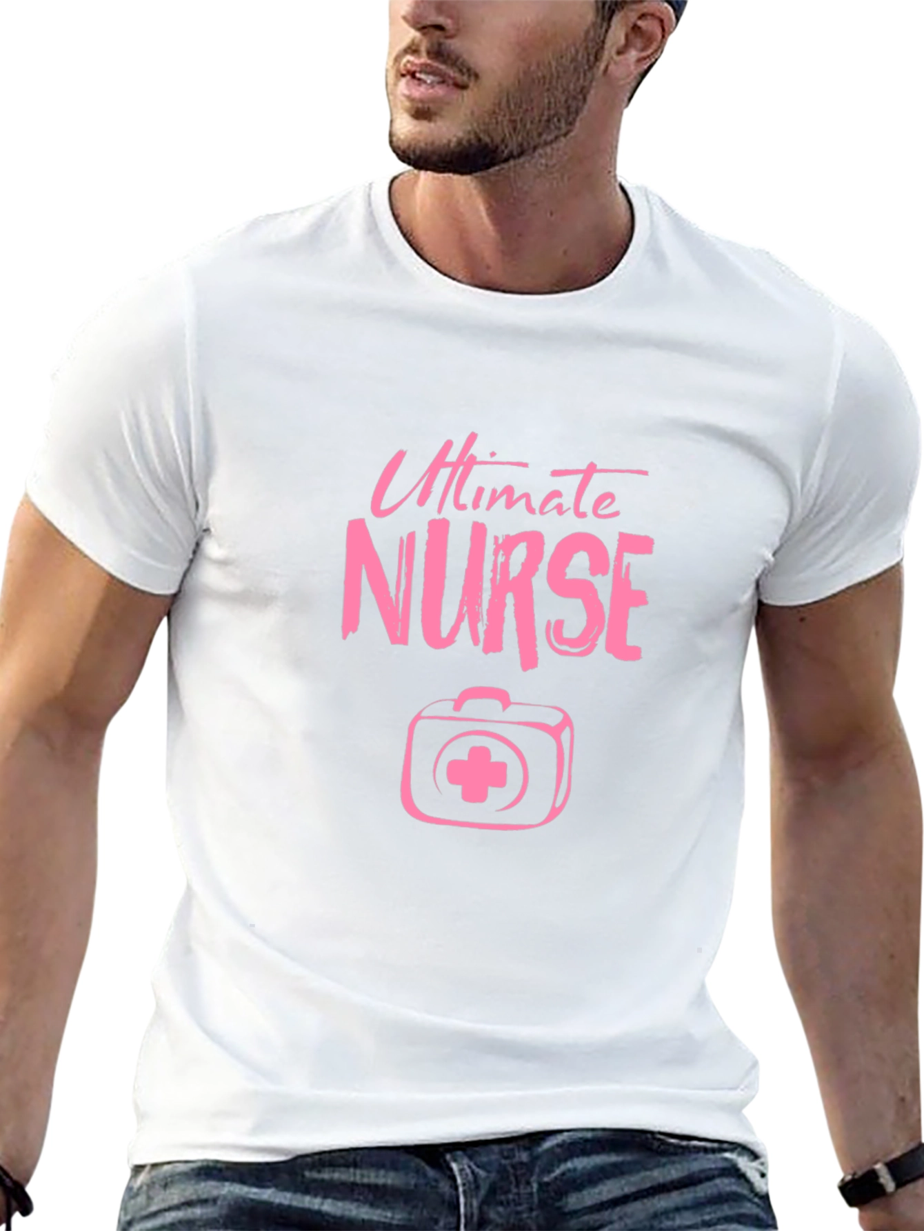 Ultimate Nurse Pink Graphic Black T-Shirt