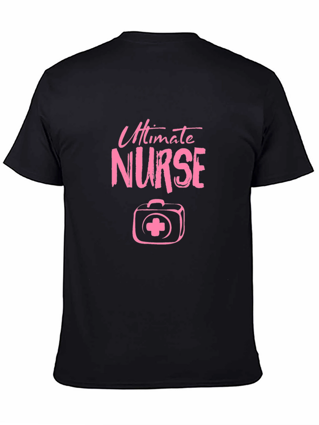 Ultimate Nurse Pink Graphic Black T-Shirt