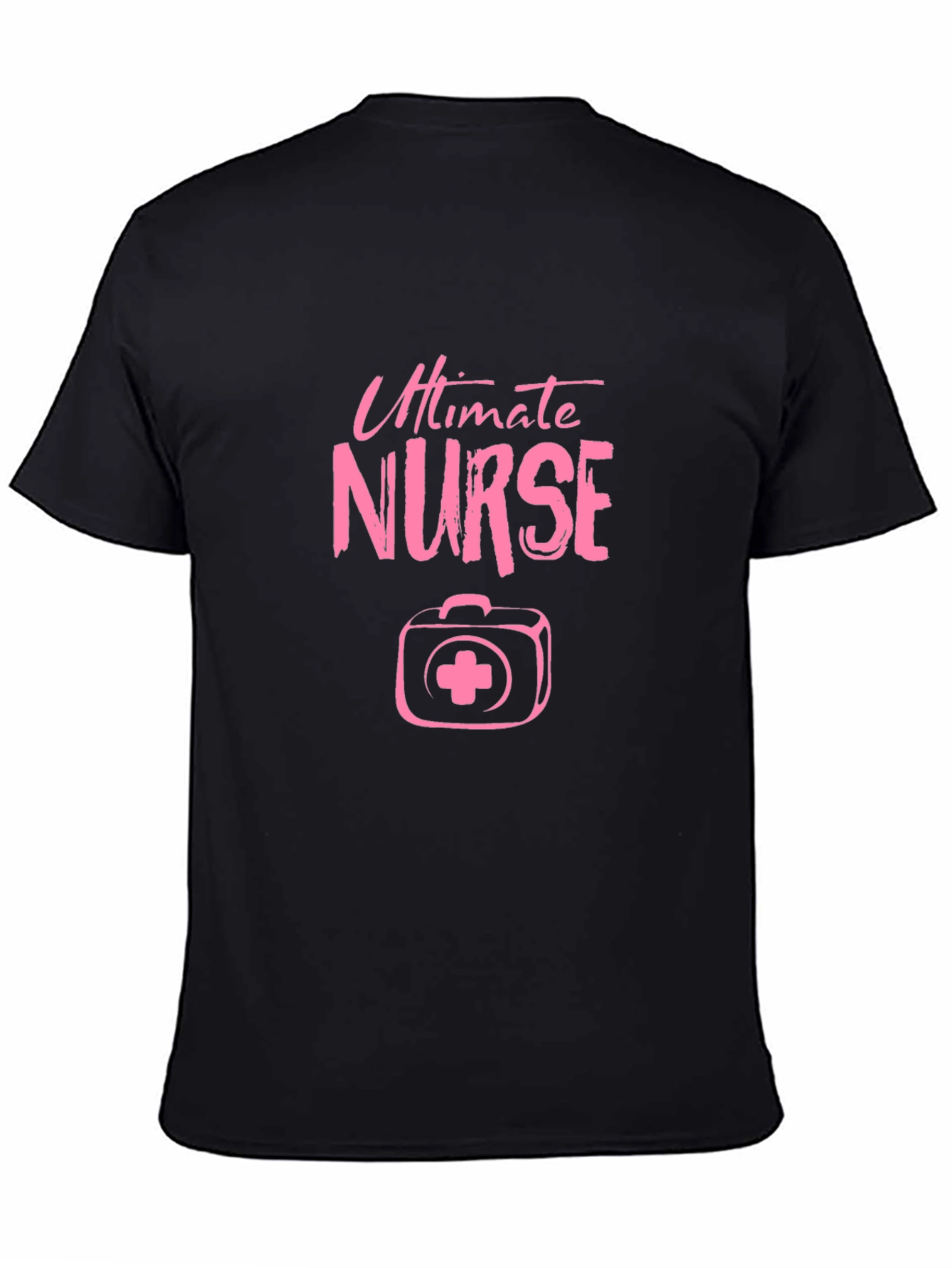 Ultimate Nurse Pink Graphic Black T-Shirt
