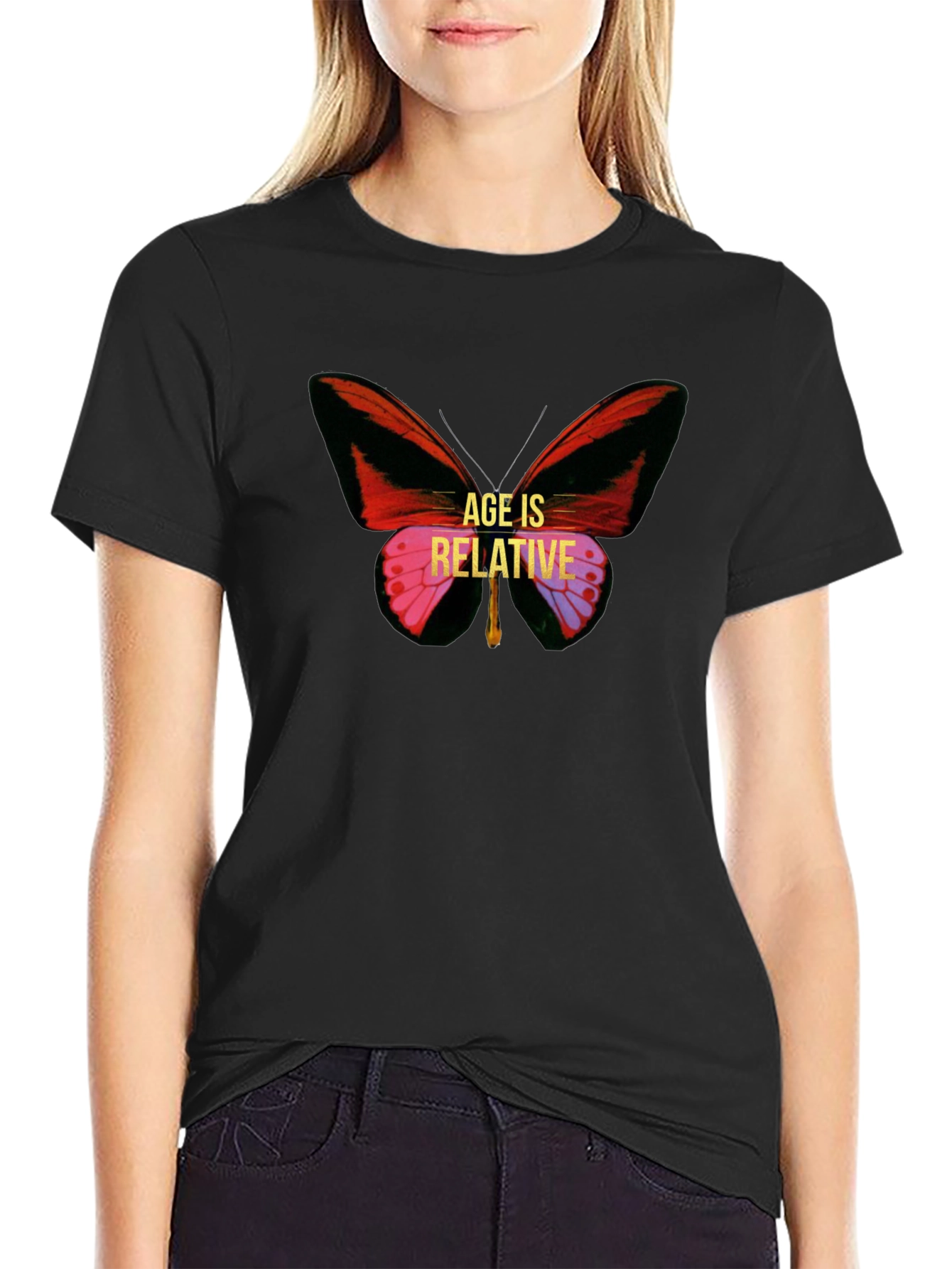Age is Relative Butterfly Graphic Tee - Unisex