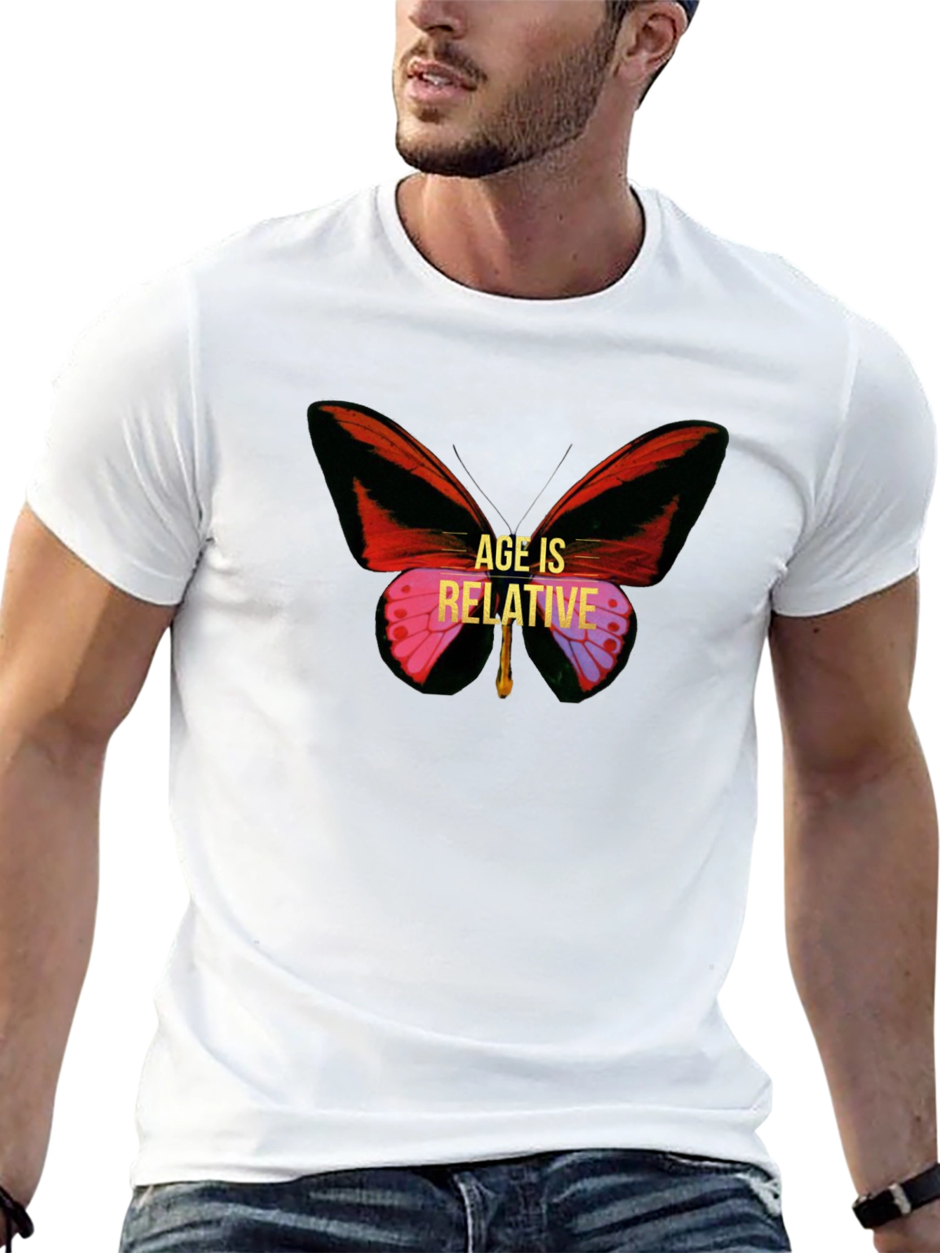 Age is Relative Butterfly Graphic Tee - Unisex