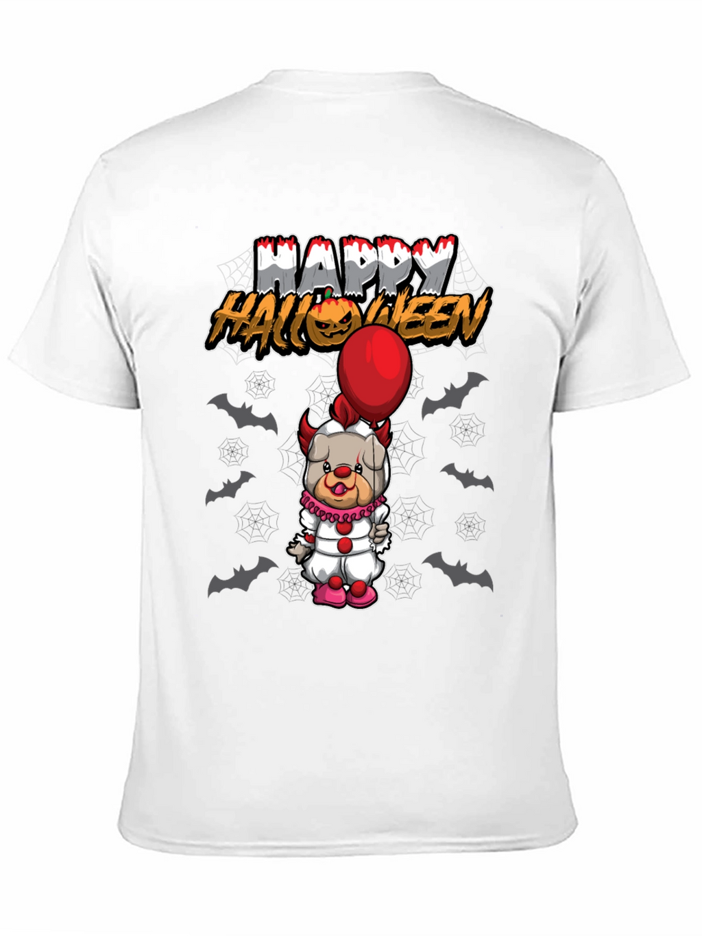 Happy Halloween Bulldog Clown T-Shirt