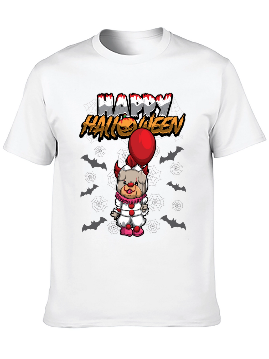 Happy Halloween Bulldog Clown T-Shirt