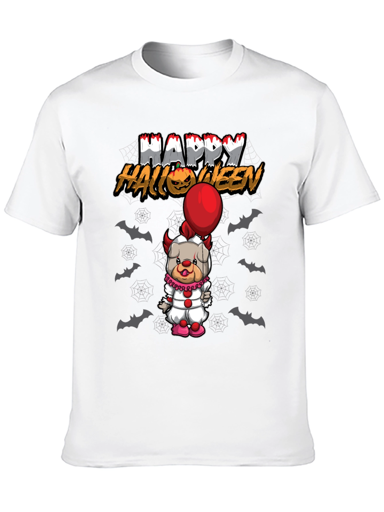 Happy Halloween Bulldog Clown T-Shirt