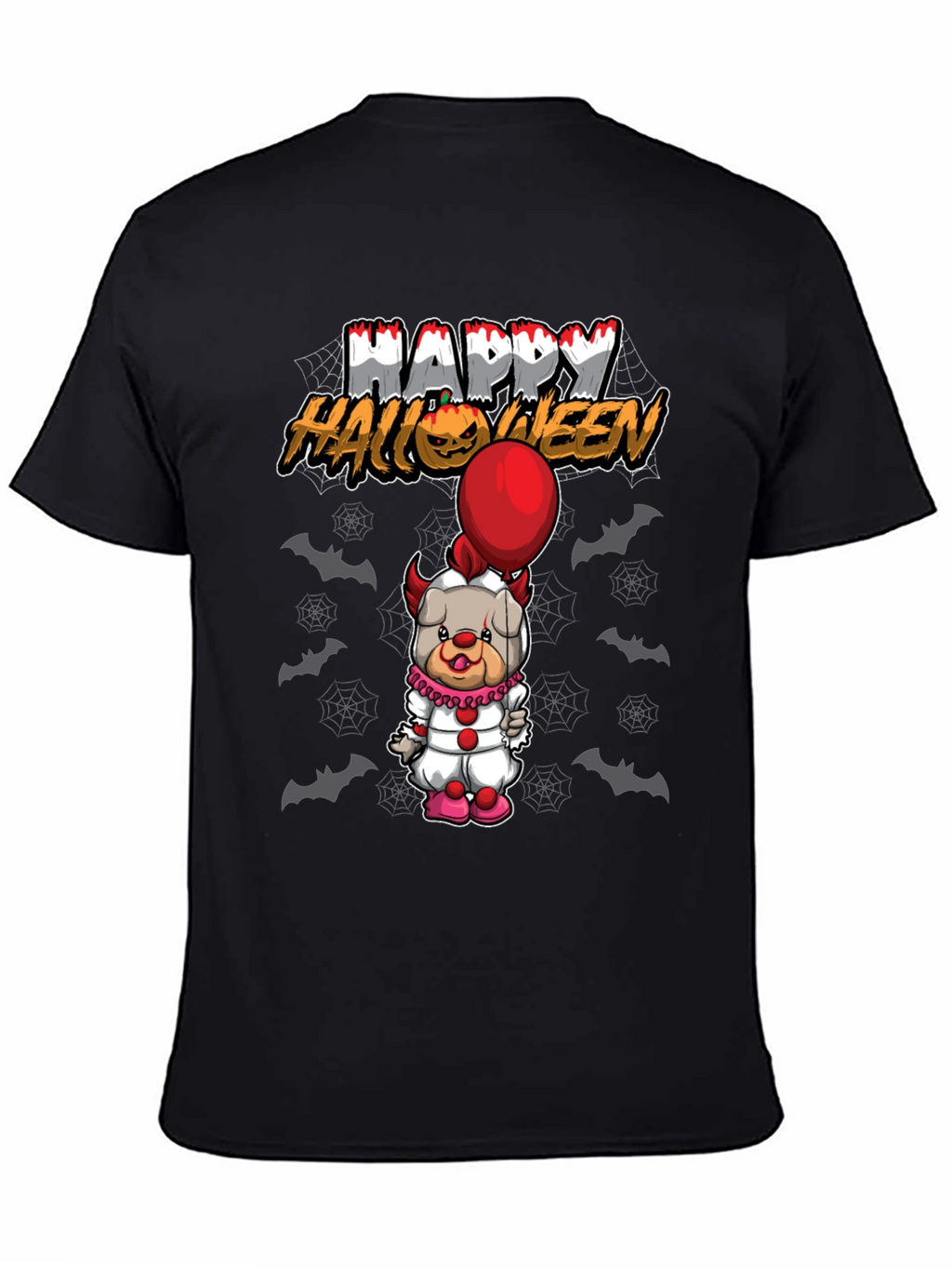 Happy Halloween Bulldog Clown T-Shirt