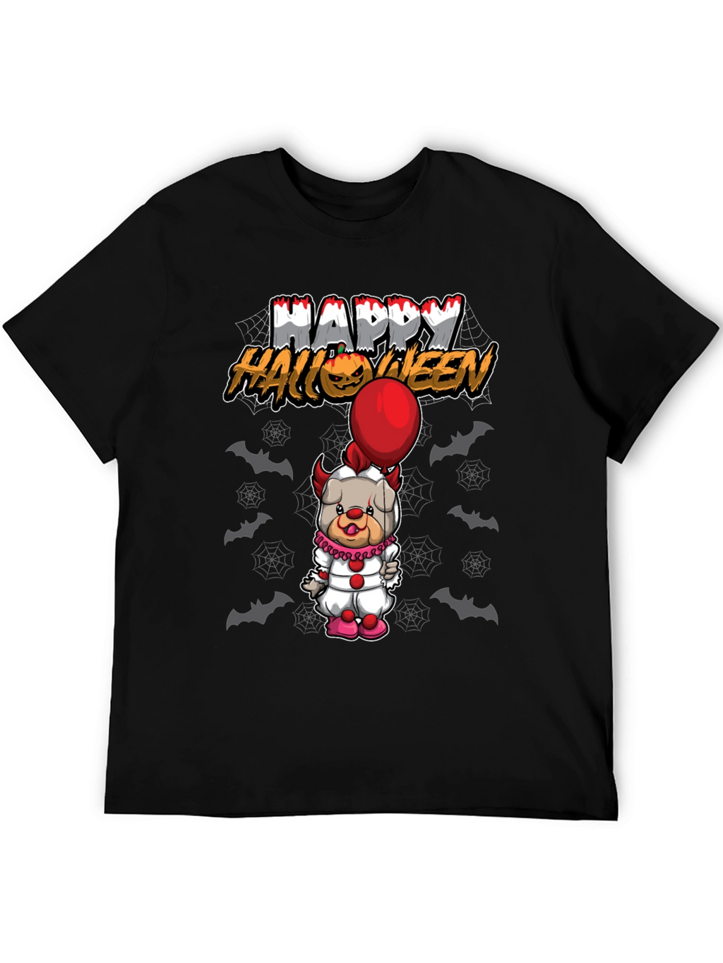 Happy Halloween Bulldog Clown T-Shirt