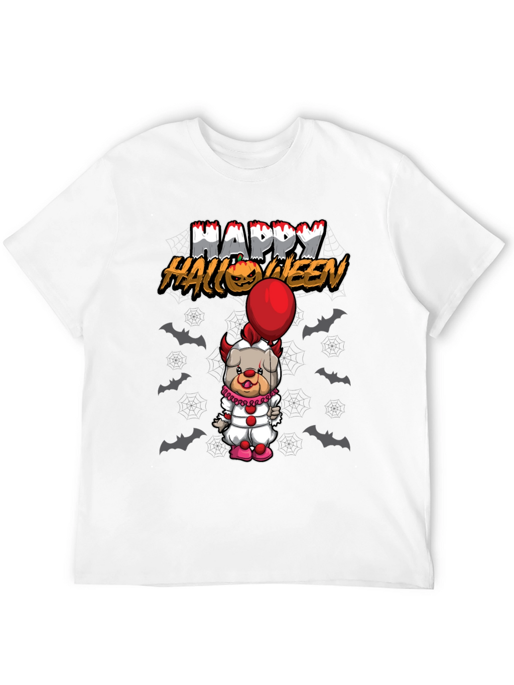 Happy Halloween Bulldog Clown T-Shirt