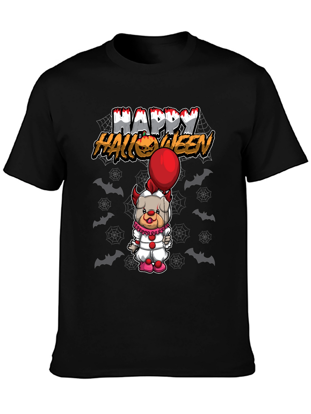 Happy Halloween Bulldog Clown T-Shirt