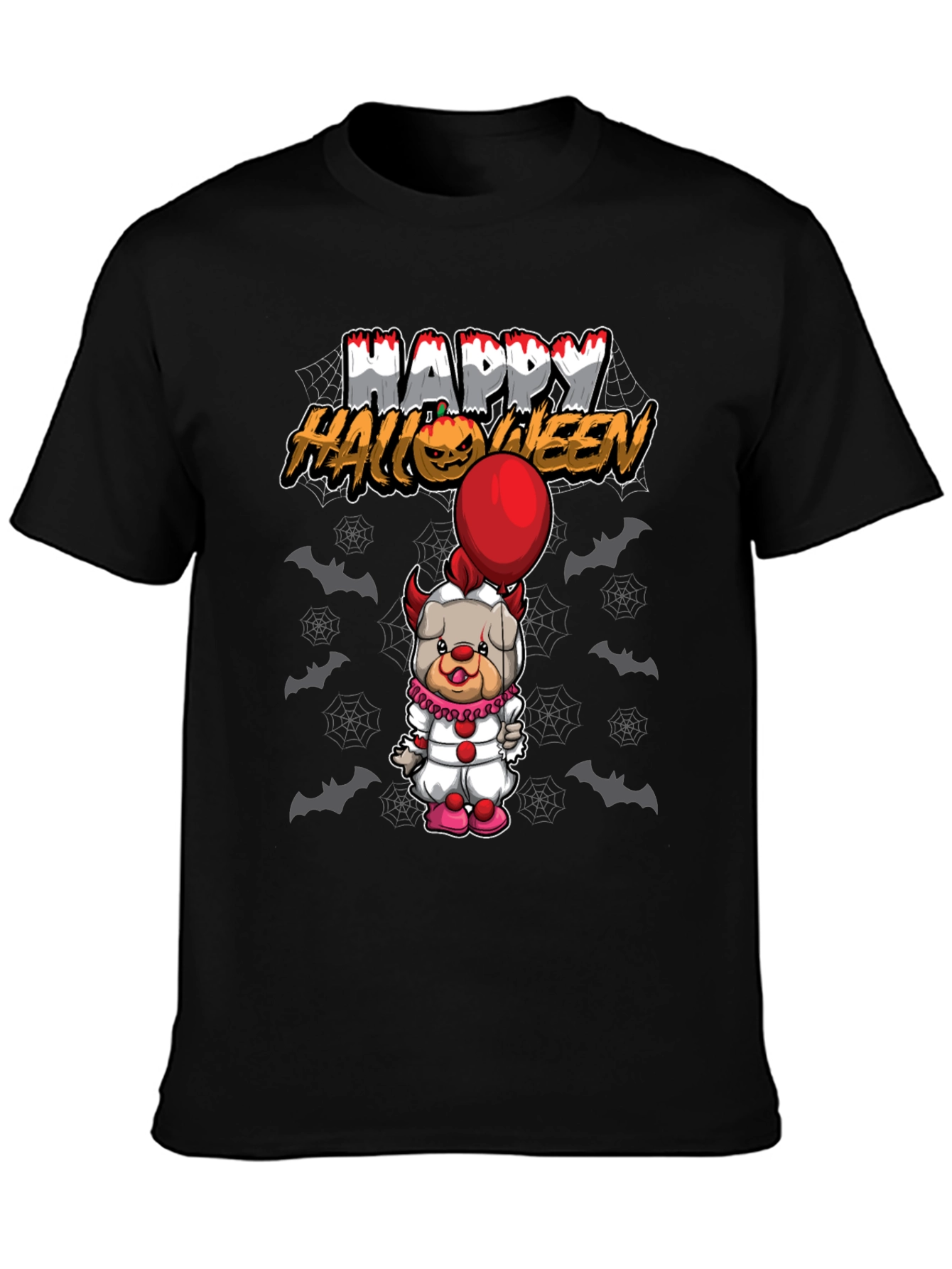 Happy Halloween Bulldog Clown T-Shirt