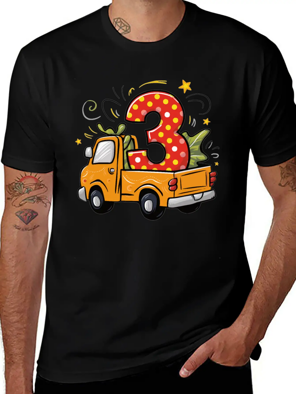 3rd Birthday Dump Truck Breathable Soft Cotton T-Shirt – Timeless Casual Look