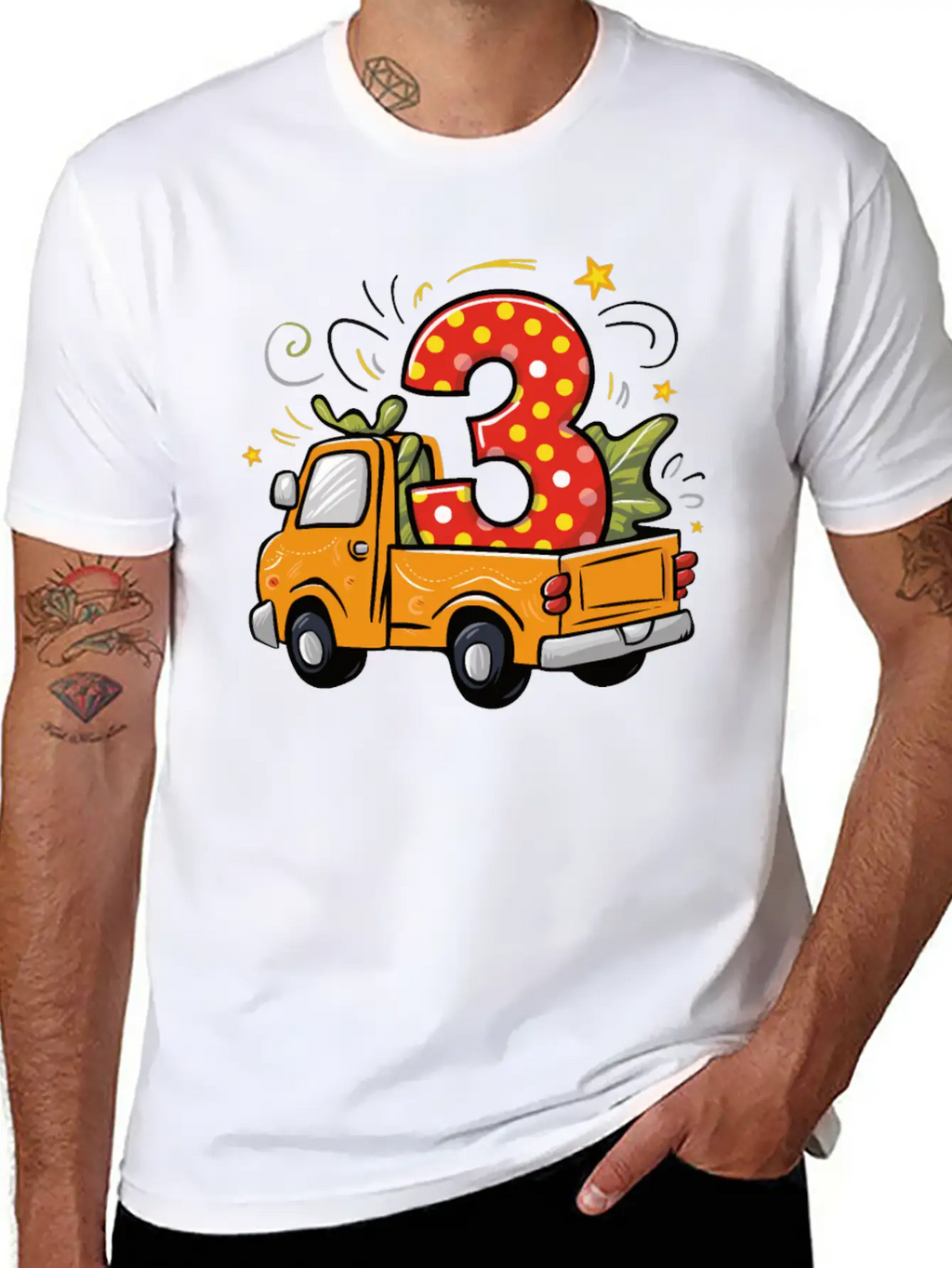 3rd Birthday Dump Truck Breathable Soft Cotton T-Shirt – Timeless Casual Look