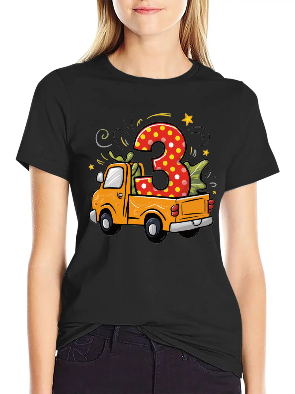 3rd Birthday Dump Truck Breathable Soft Cotton T-Shirt – Timeless Casual Look