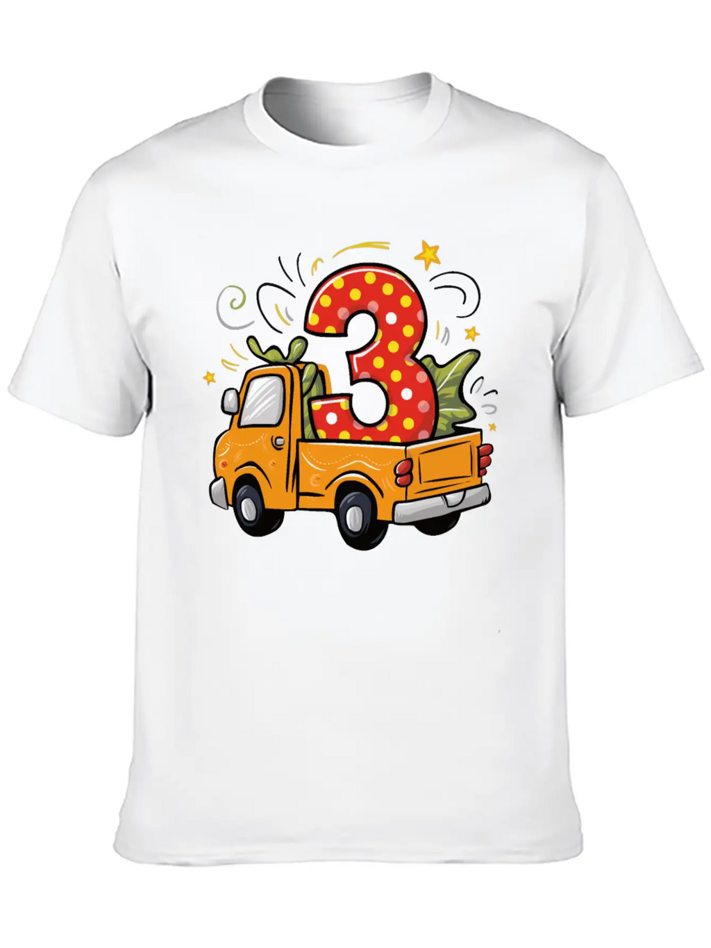 3rd Birthday Dump Truck Breathable Soft Cotton T-Shirt – Timeless Casual Look