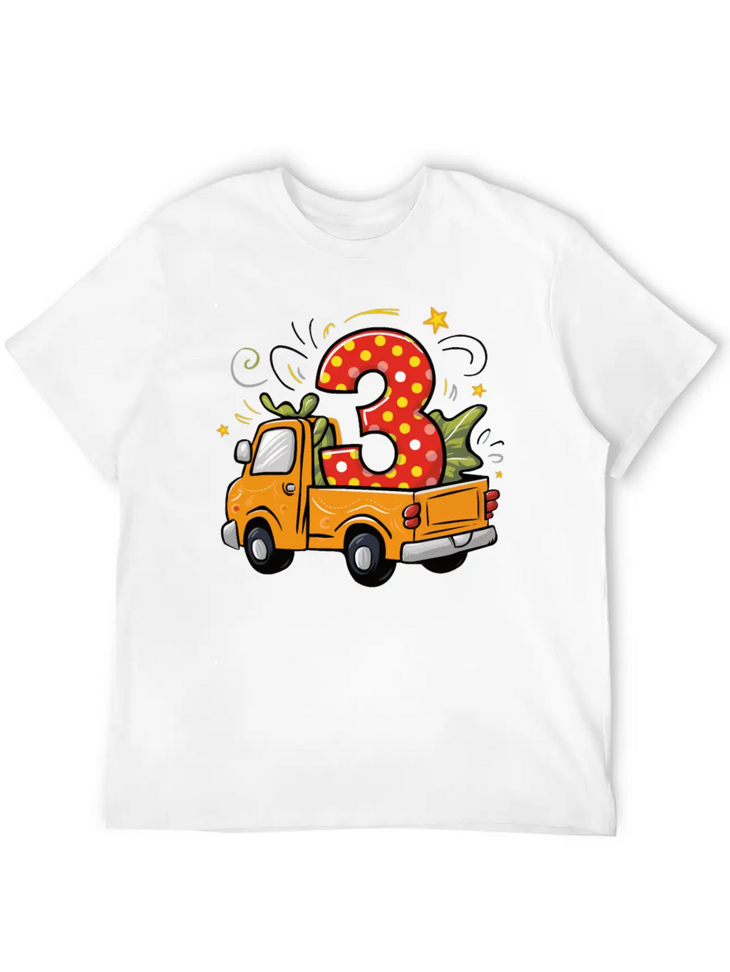 3rd Birthday Dump Truck Breathable Soft Cotton T-Shirt – Timeless Casual Look