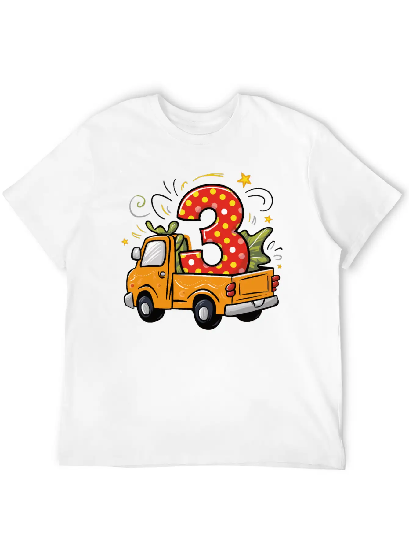3rd Birthday Dump Truck Breathable Soft Cotton T-Shirt – Timeless Casual Look