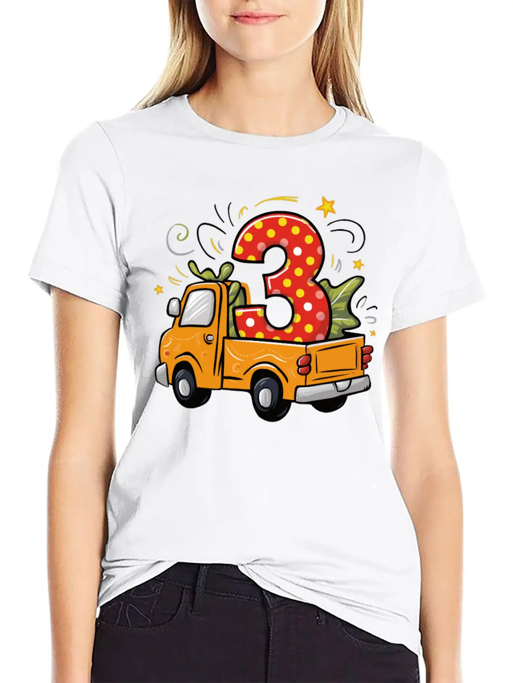 3rd Birthday Dump Truck Breathable Soft Cotton T-Shirt – Timeless Casual Look
