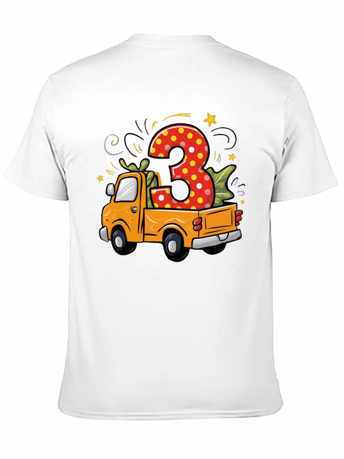 3rd Birthday Dump Truck Breathable Soft Cotton T-Shirt – Timeless Casual Look