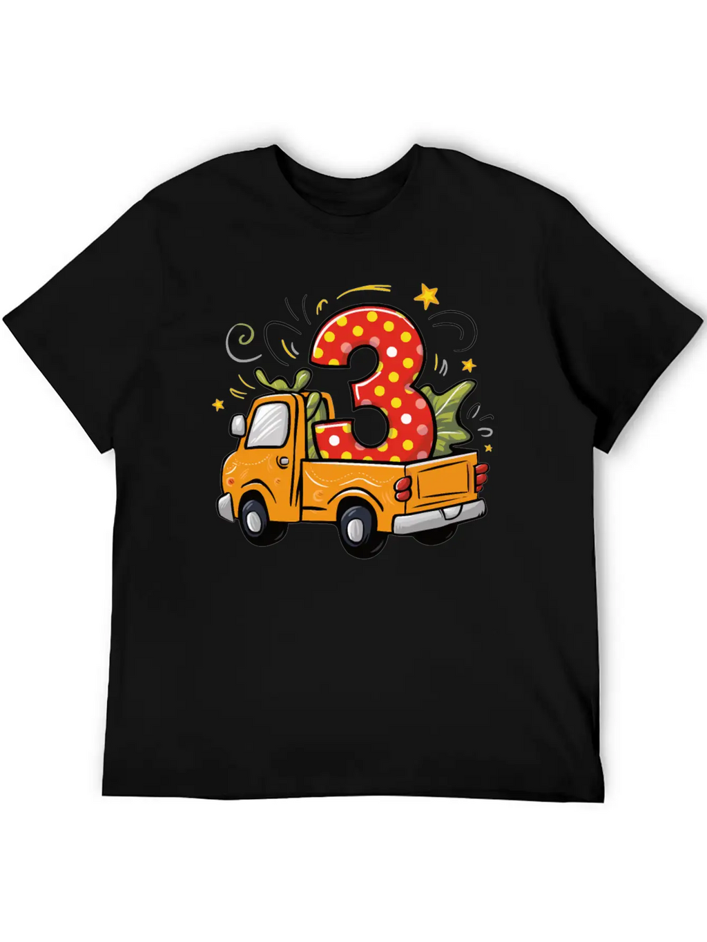 3rd Birthday Dump Truck Breathable Soft Cotton T-Shirt – Timeless Casual Look
