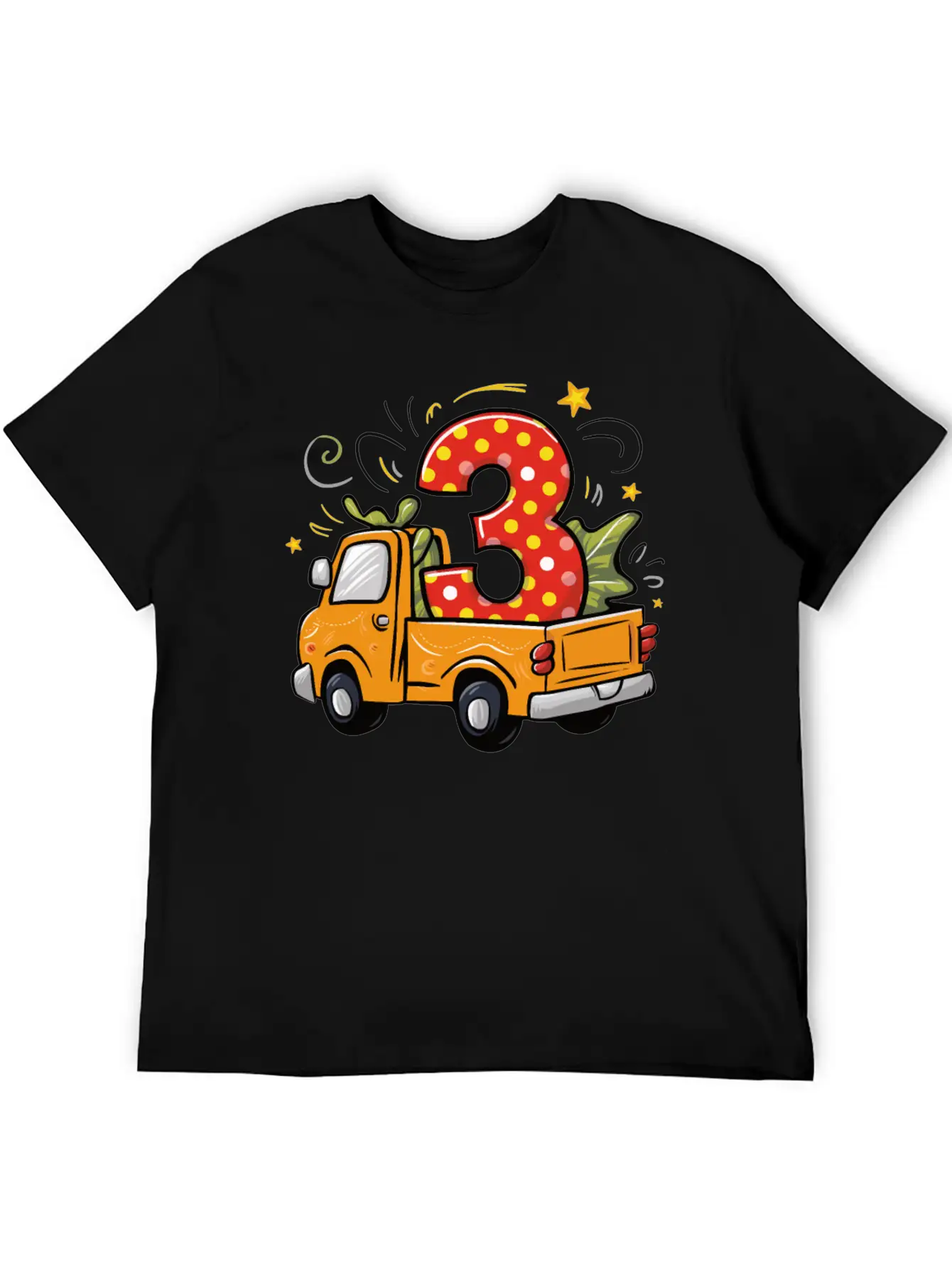 3rd Birthday Dump Truck Breathable Soft Cotton T-Shirt – Timeless Casual Look