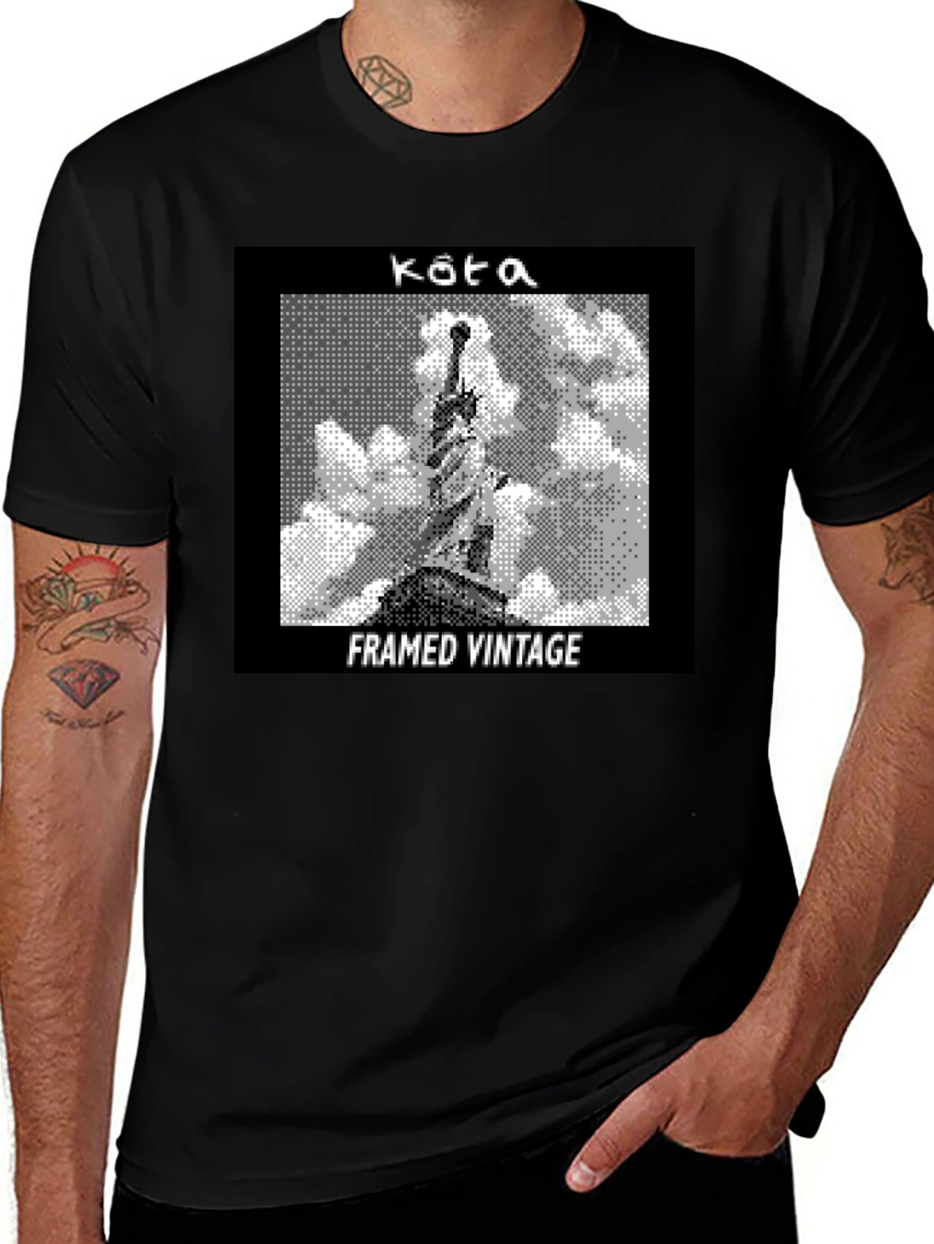 Framed Vintage Statue Graphic Tee