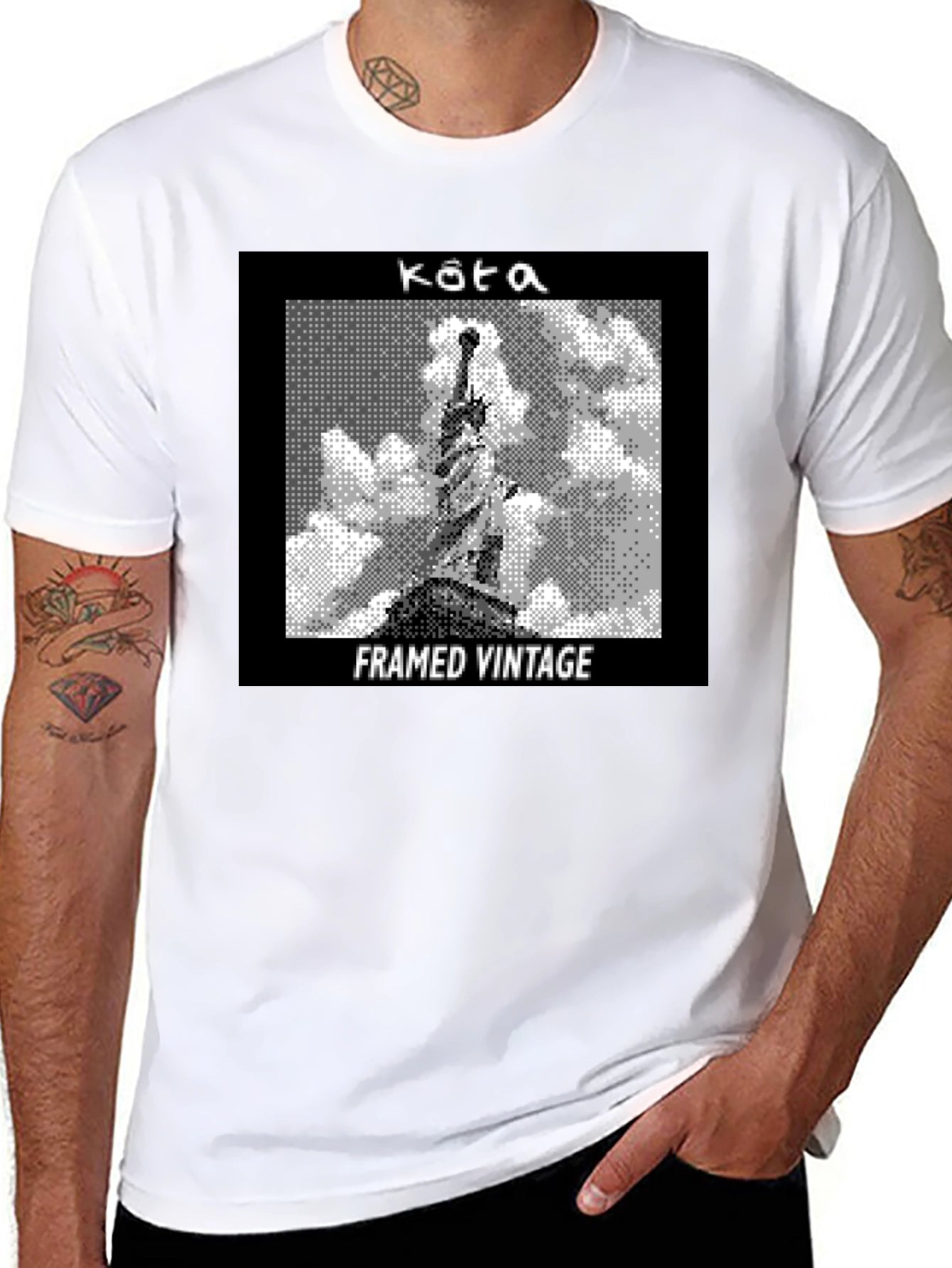 Framed Vintage Statue Graphic Tee