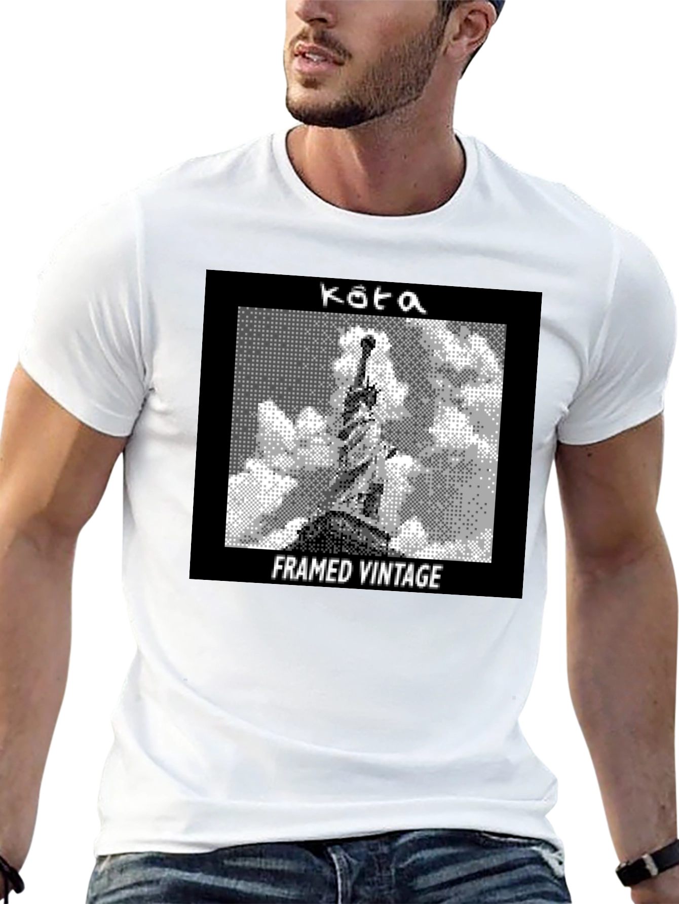 Framed Vintage Statue Graphic Tee