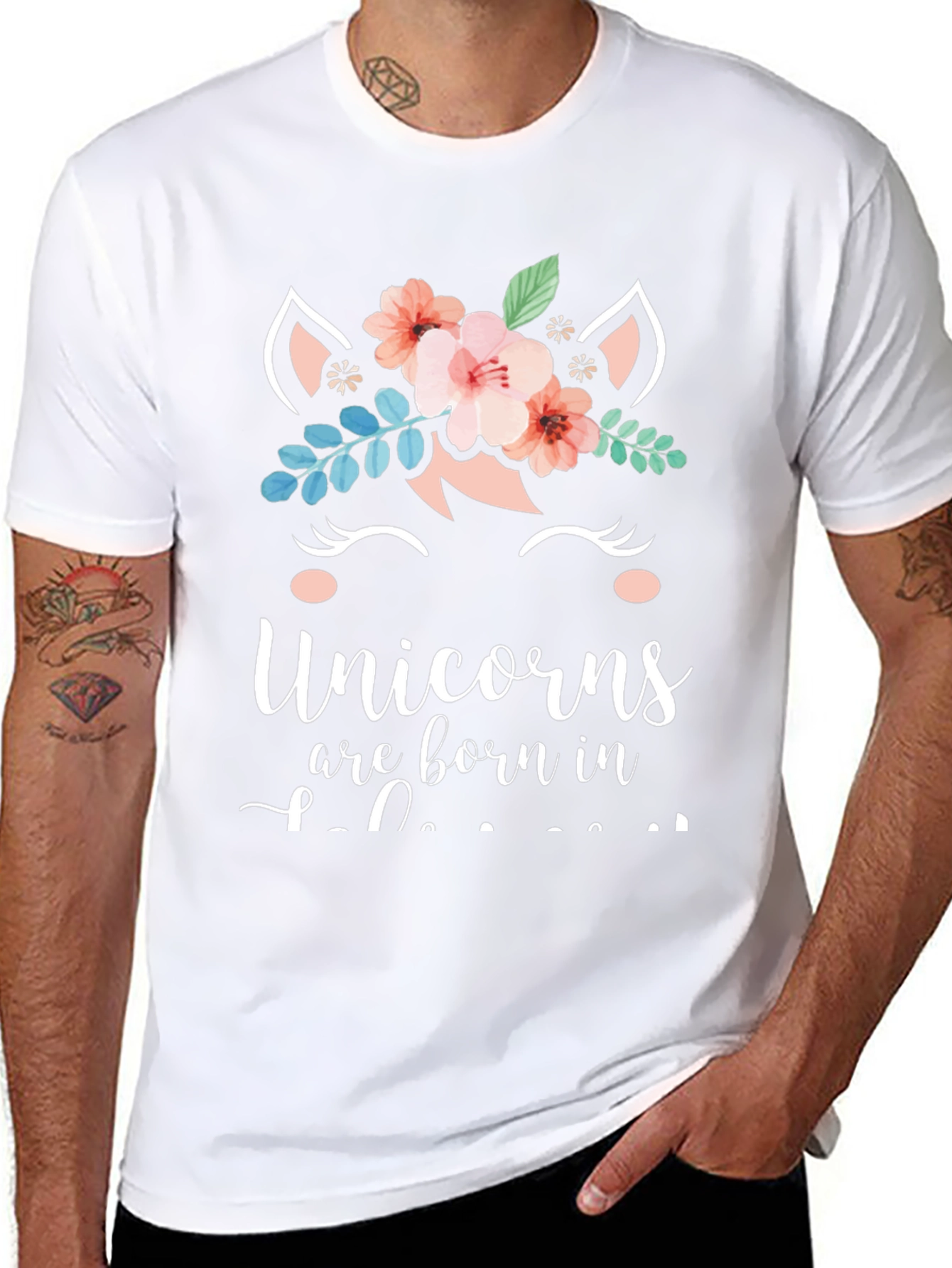 Unicorn Birthday T-Shirt - Born In [Month]