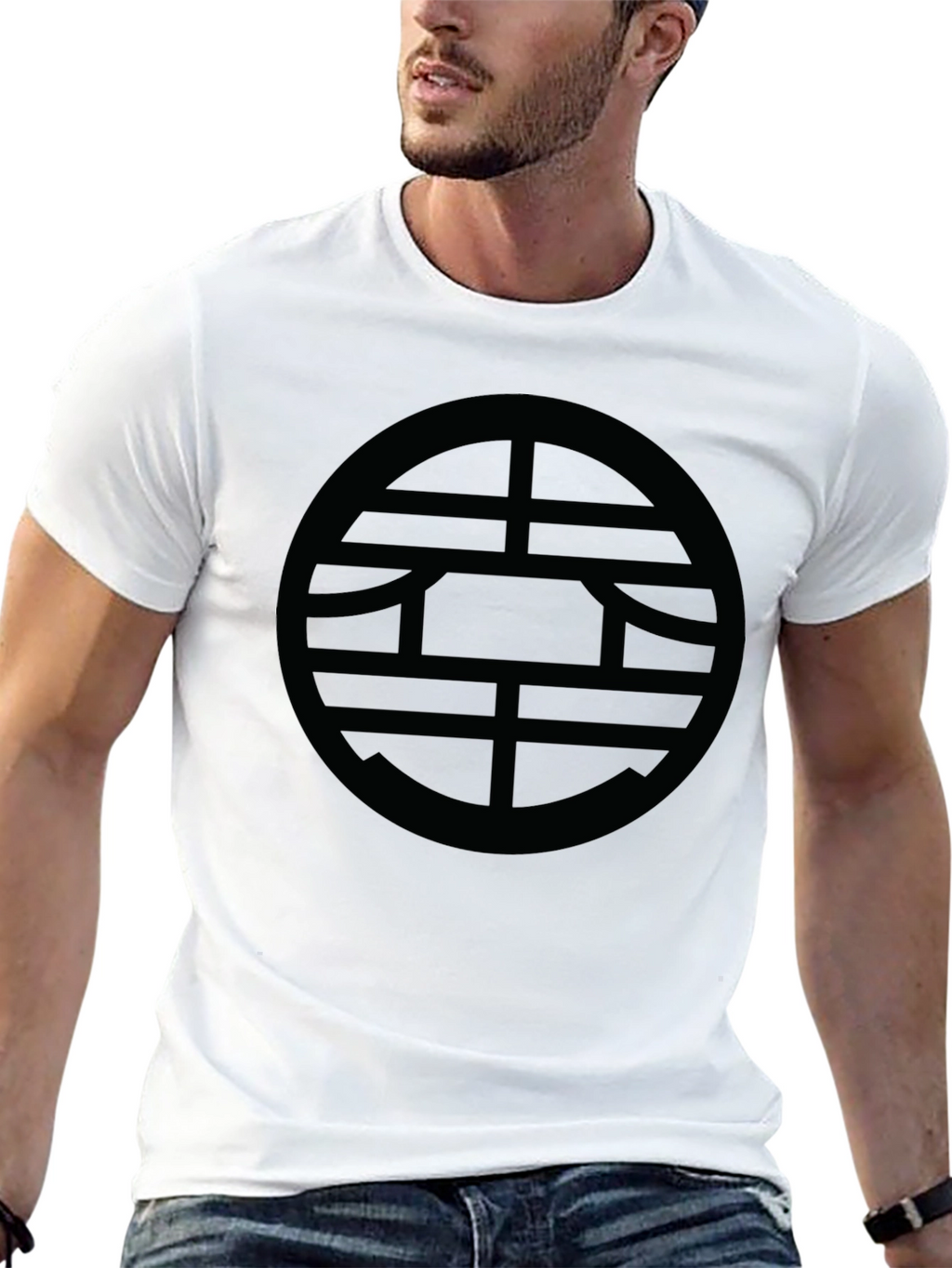 Mens Black Symbol Graphic T-Shirt