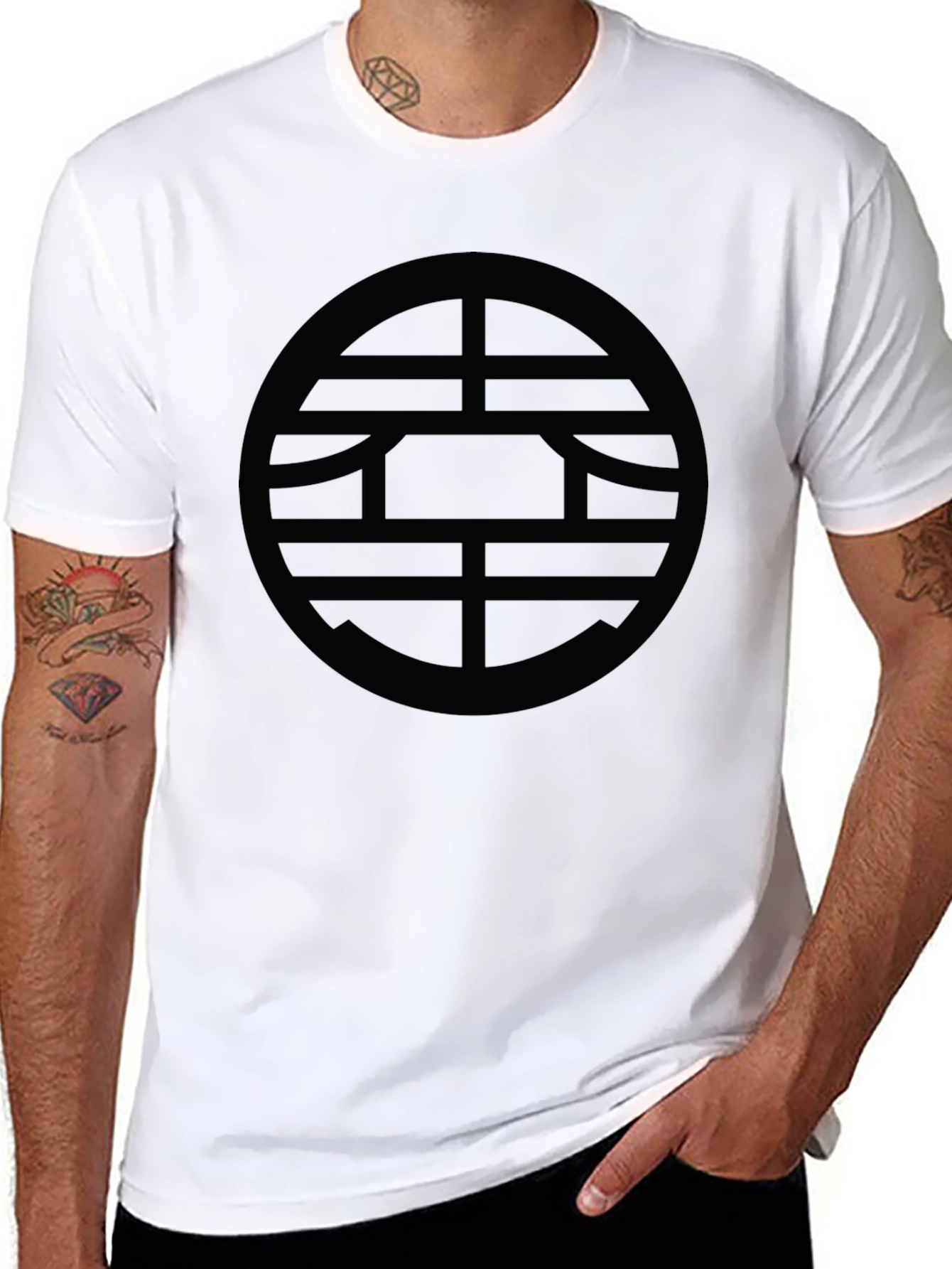 Mens Black Symbol Graphic T-Shirt