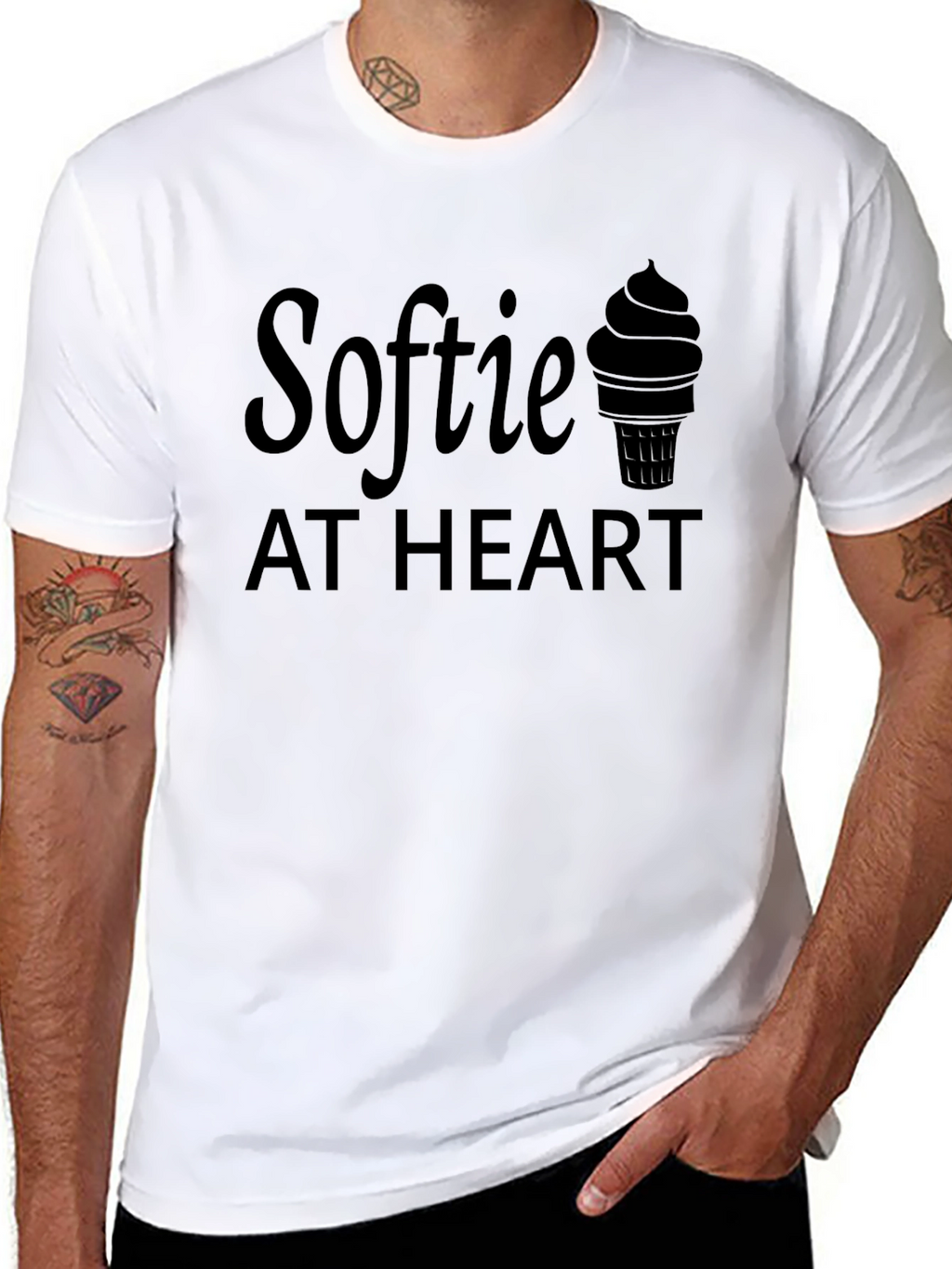 Softie at Heart Graphic T-Shirt - Black