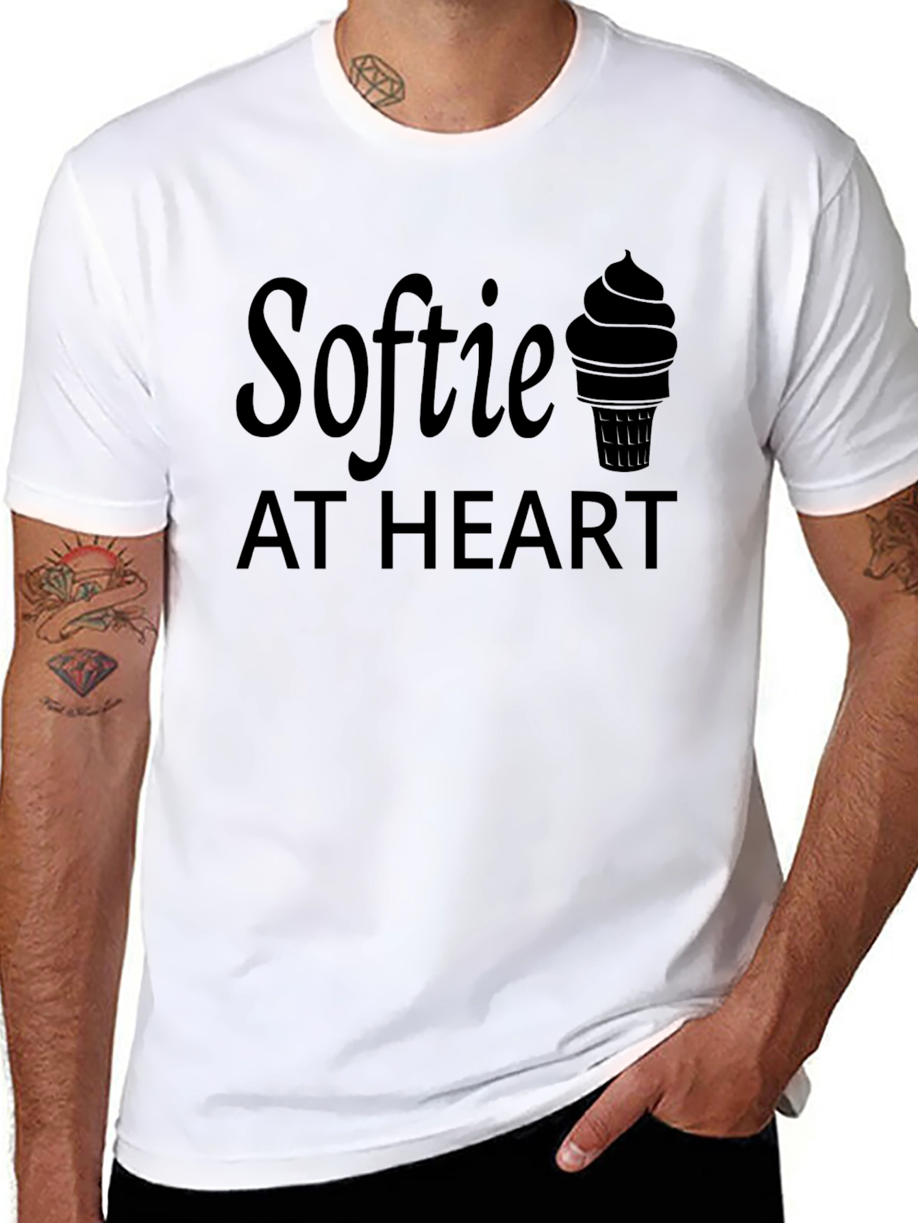 Softie at Heart Graphic T-Shirt - Black