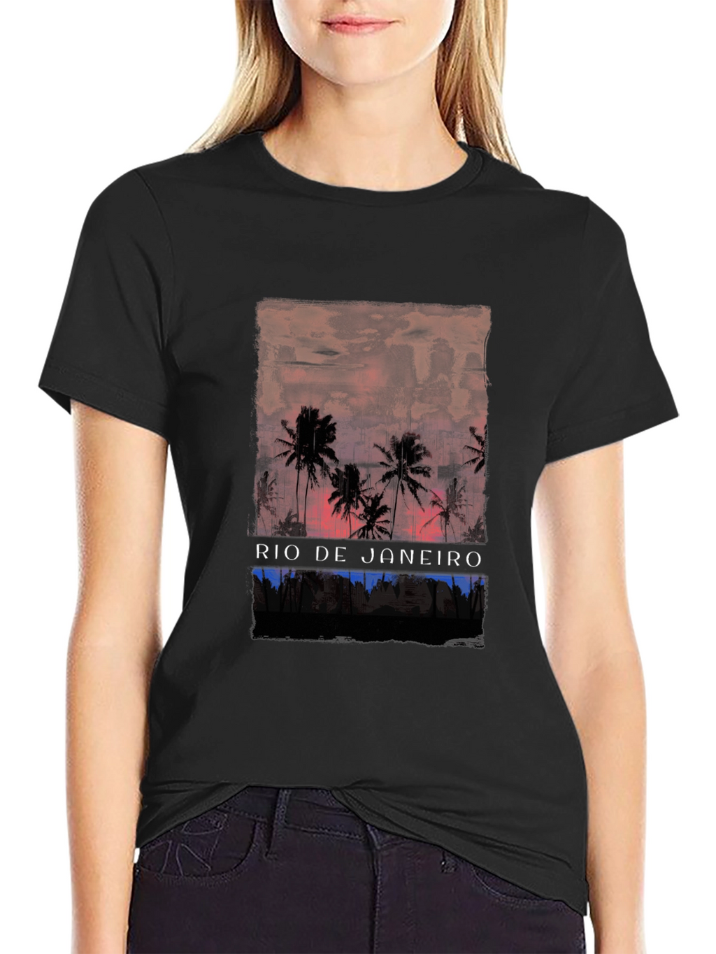 Rio de Janeiro Palm Tree Graphic T-Shirt