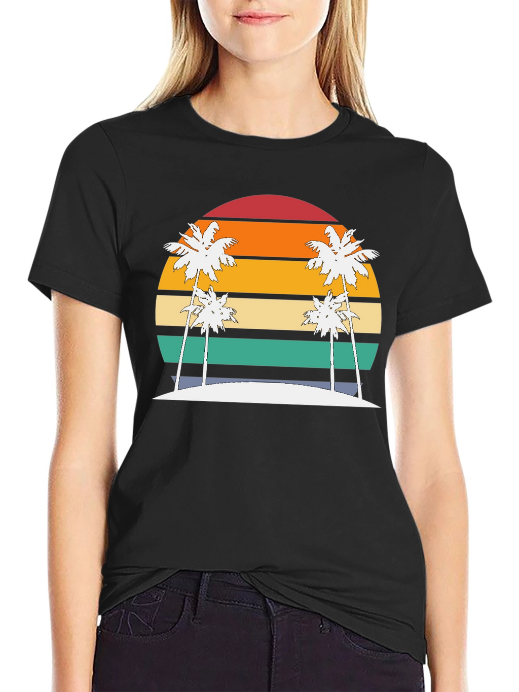 Retro Sunset Palm Tee