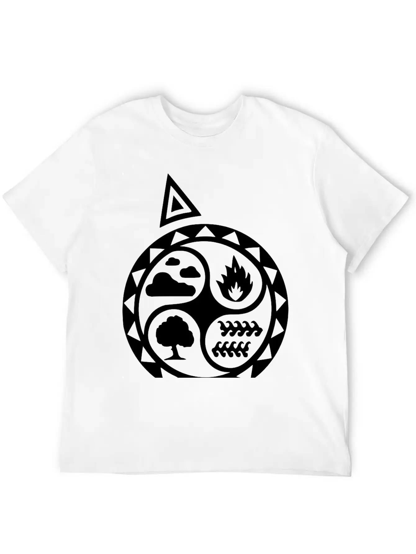 4 Elements Unisex Short Sleeve Soft Cotton T-Shirt – Casual Everyday Wear