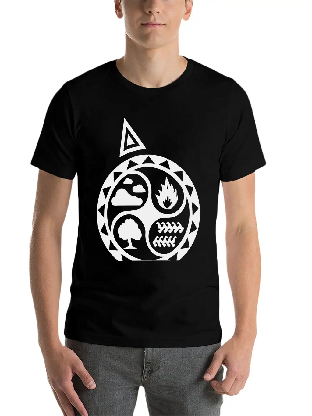 4 Elements Unisex Short Sleeve Soft Cotton T-Shirt – Casual Everyday Wear