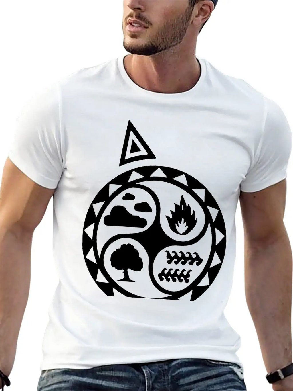 4 Elements Unisex Short Sleeve Soft Cotton T-Shirt – Casual Everyday Wear