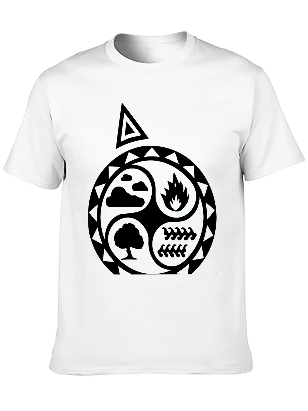 4 Elements Unisex Short Sleeve Soft Cotton T-Shirt – Casual Everyday Wear