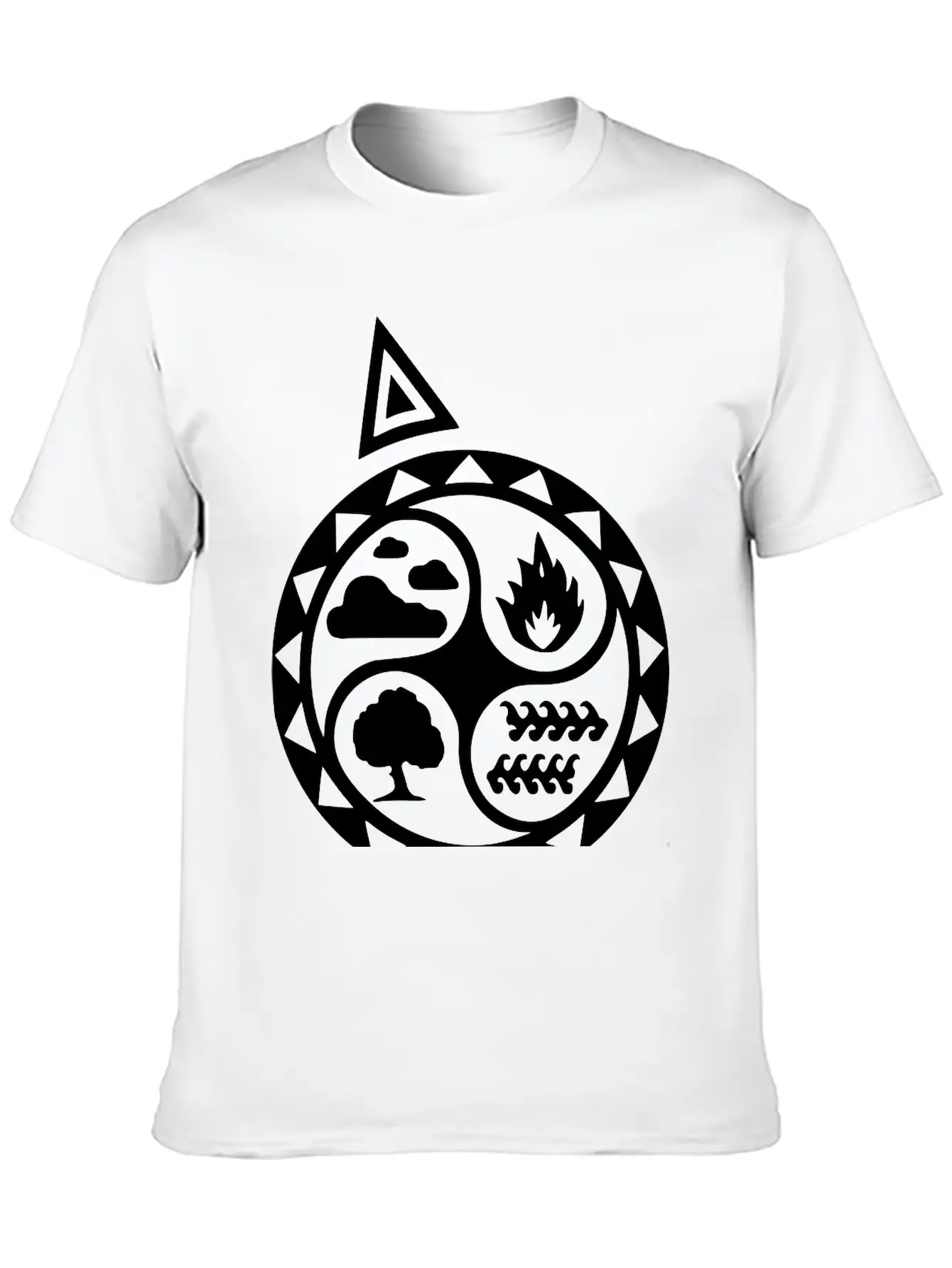 4 Elements Unisex Short Sleeve Soft Cotton T-Shirt – Casual Everyday Wear