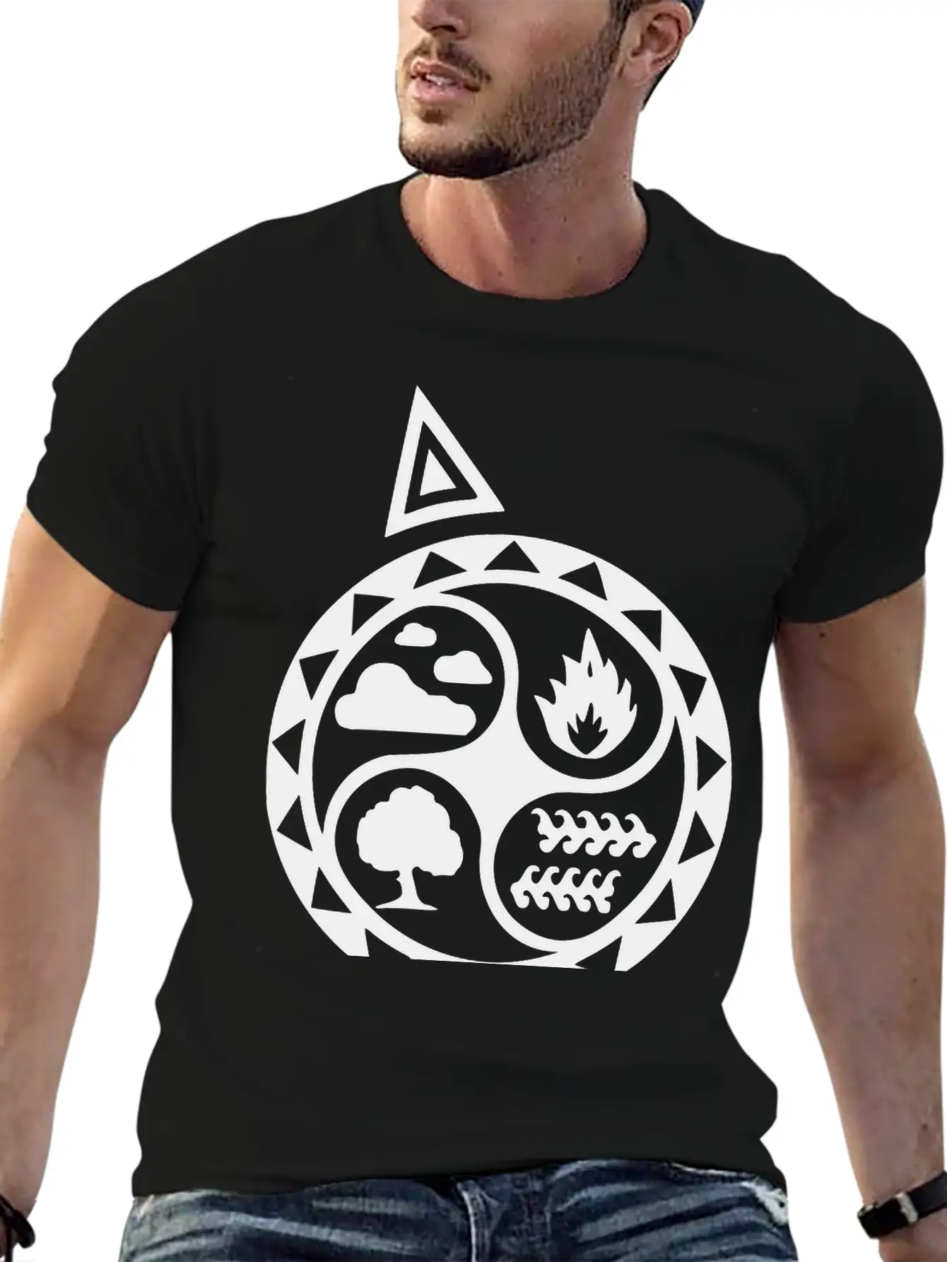 4 Elements Unisex Short Sleeve Soft Cotton T-Shirt – Casual Everyday Wear