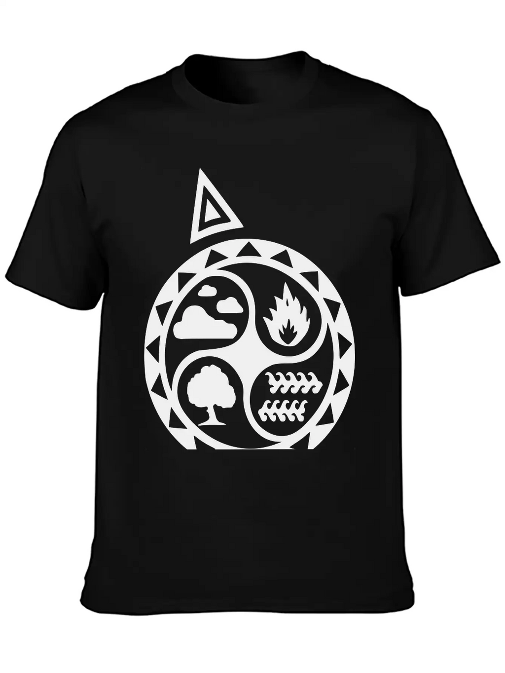 4 Elements Unisex Short Sleeve Soft Cotton T-Shirt – Casual Everyday Wear