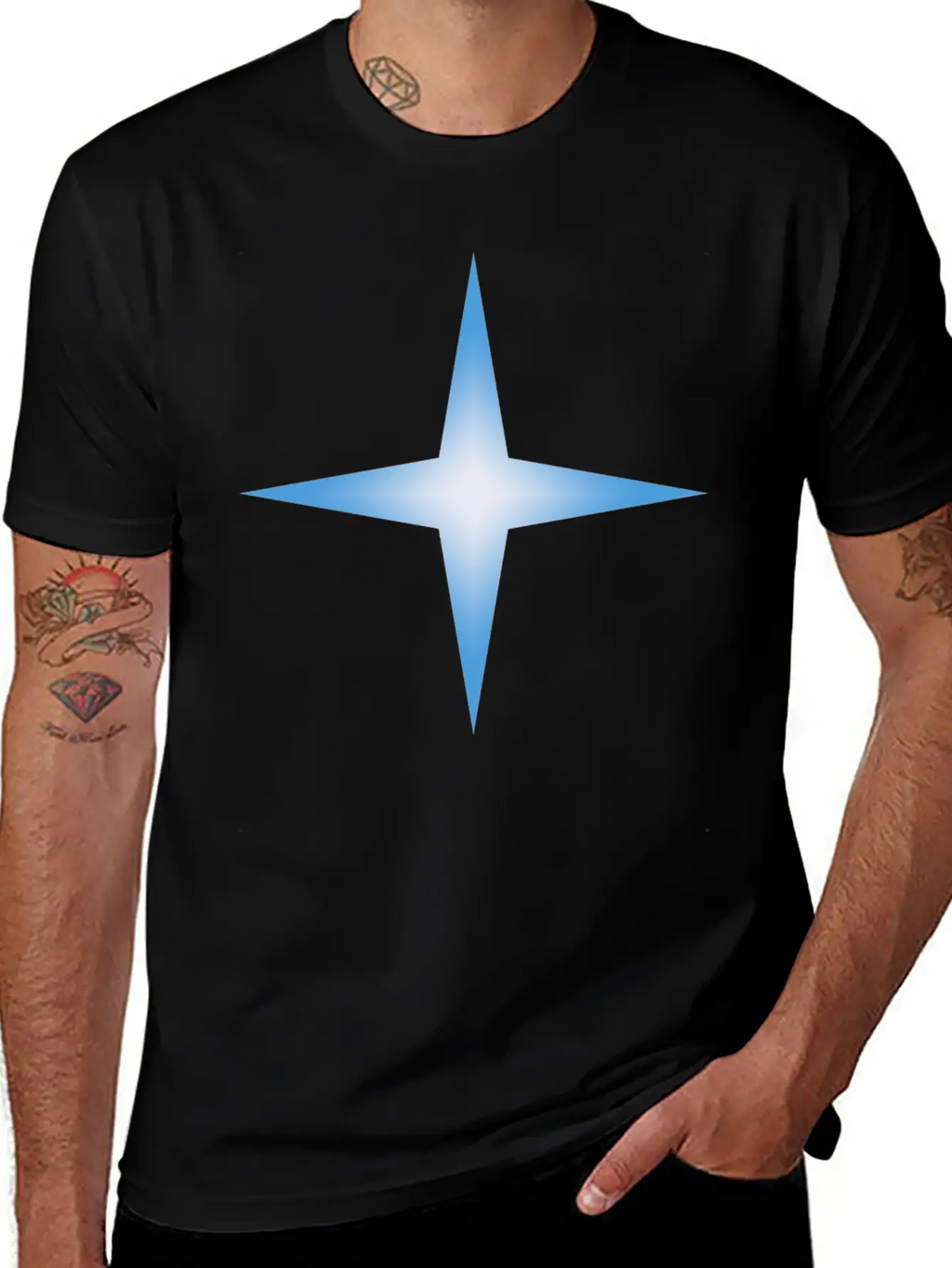 4 Point Star Unisex Casual T-Shirt – Clean Design For Daily Comfort