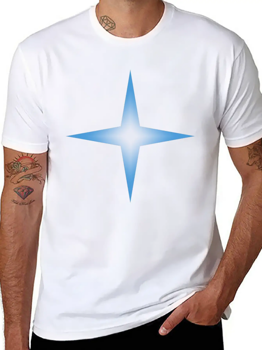 4 Point Star Unisex Casual T-Shirt – Clean Design For Daily Comfort